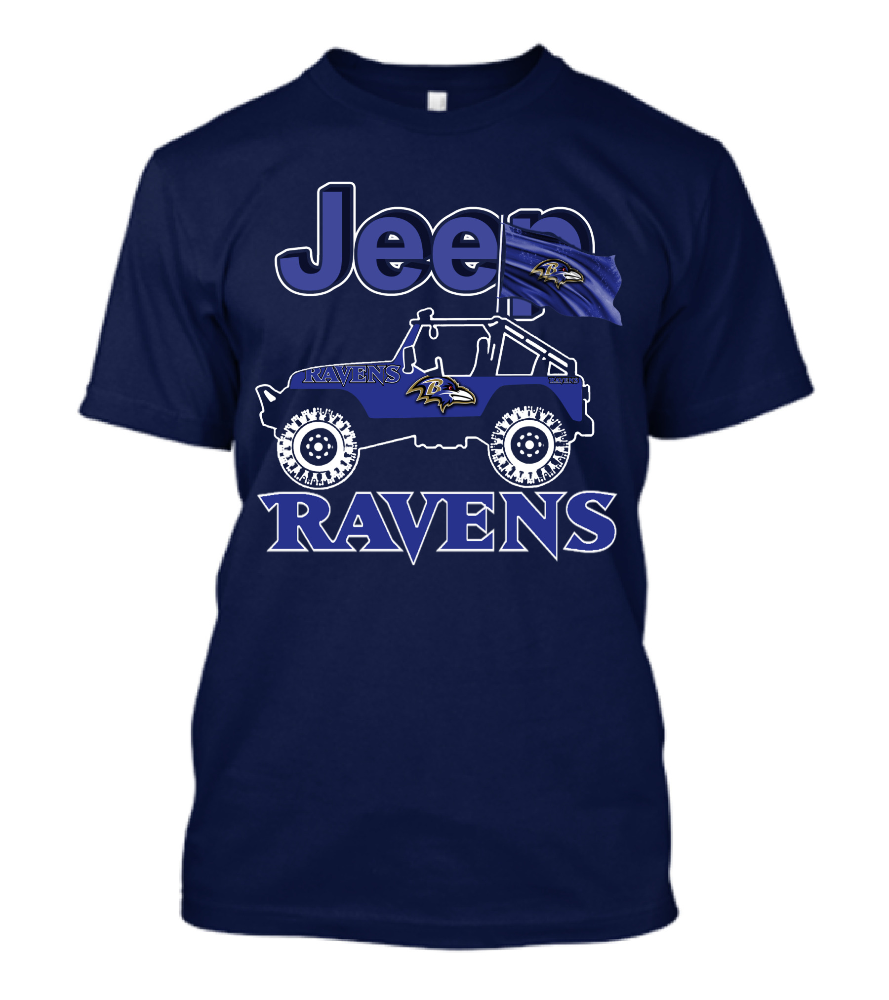 Jeep Ravens Baltimore Football Fan T-Shirt