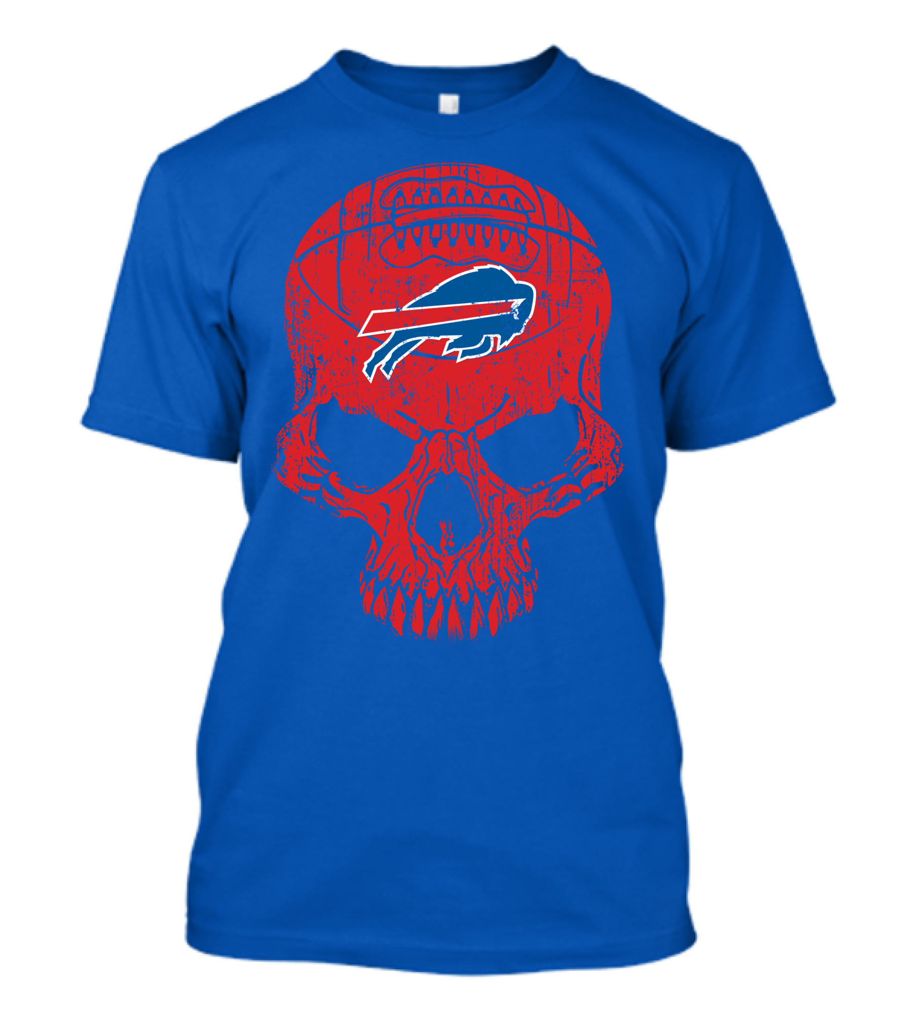 Buffalo Bills Skull Logo Football T-Shirt