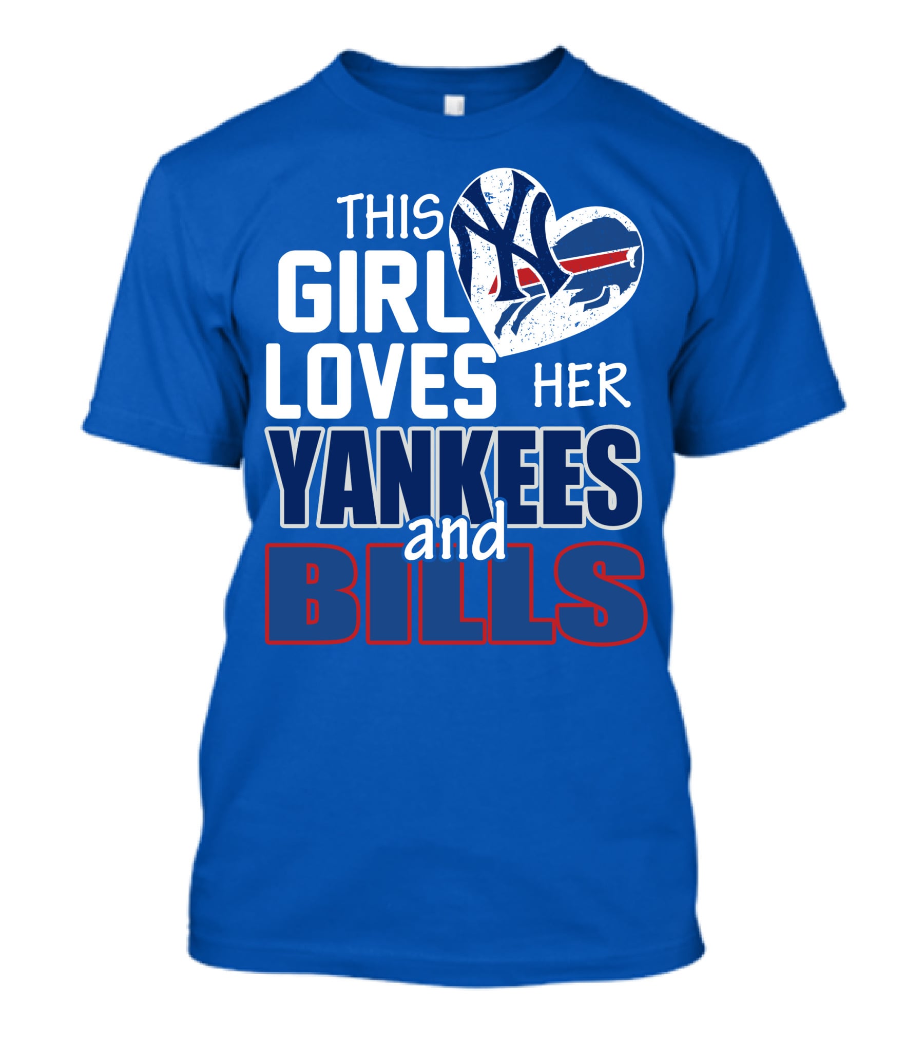 This Girl Loves Her Yankees And Bills T-Shirt