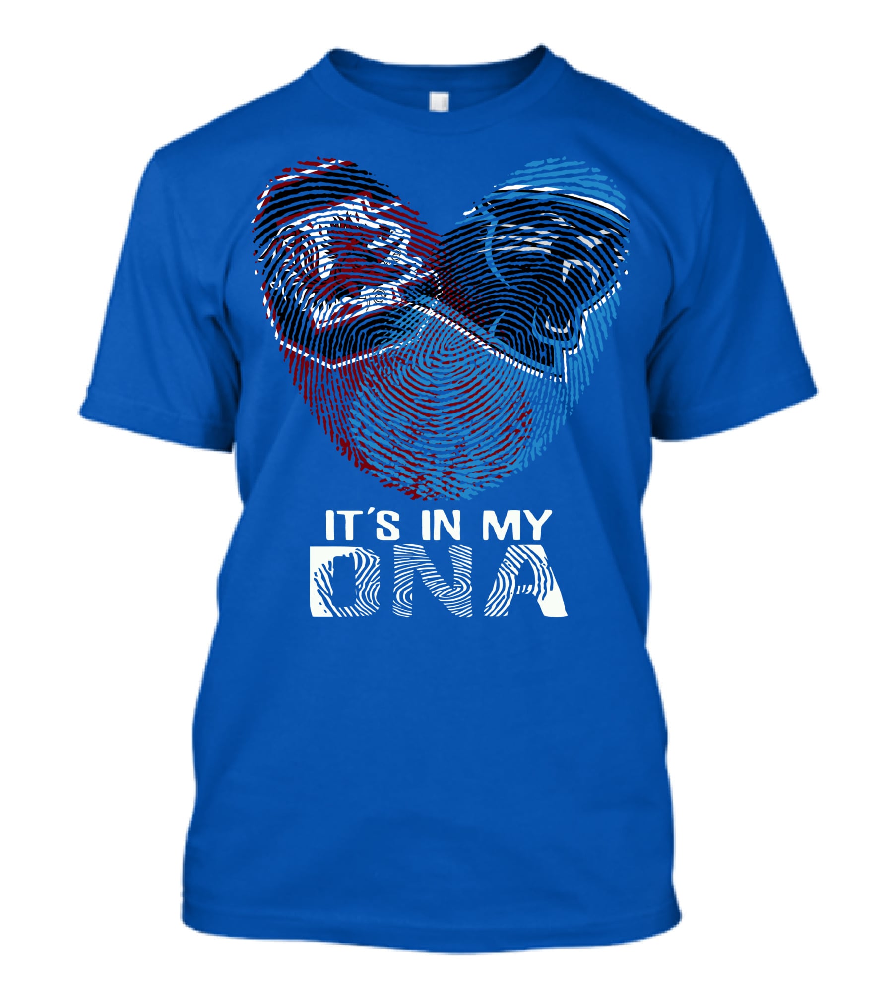 Carolina Panthers It's In My Dna Fingerprint Print T-Shirt