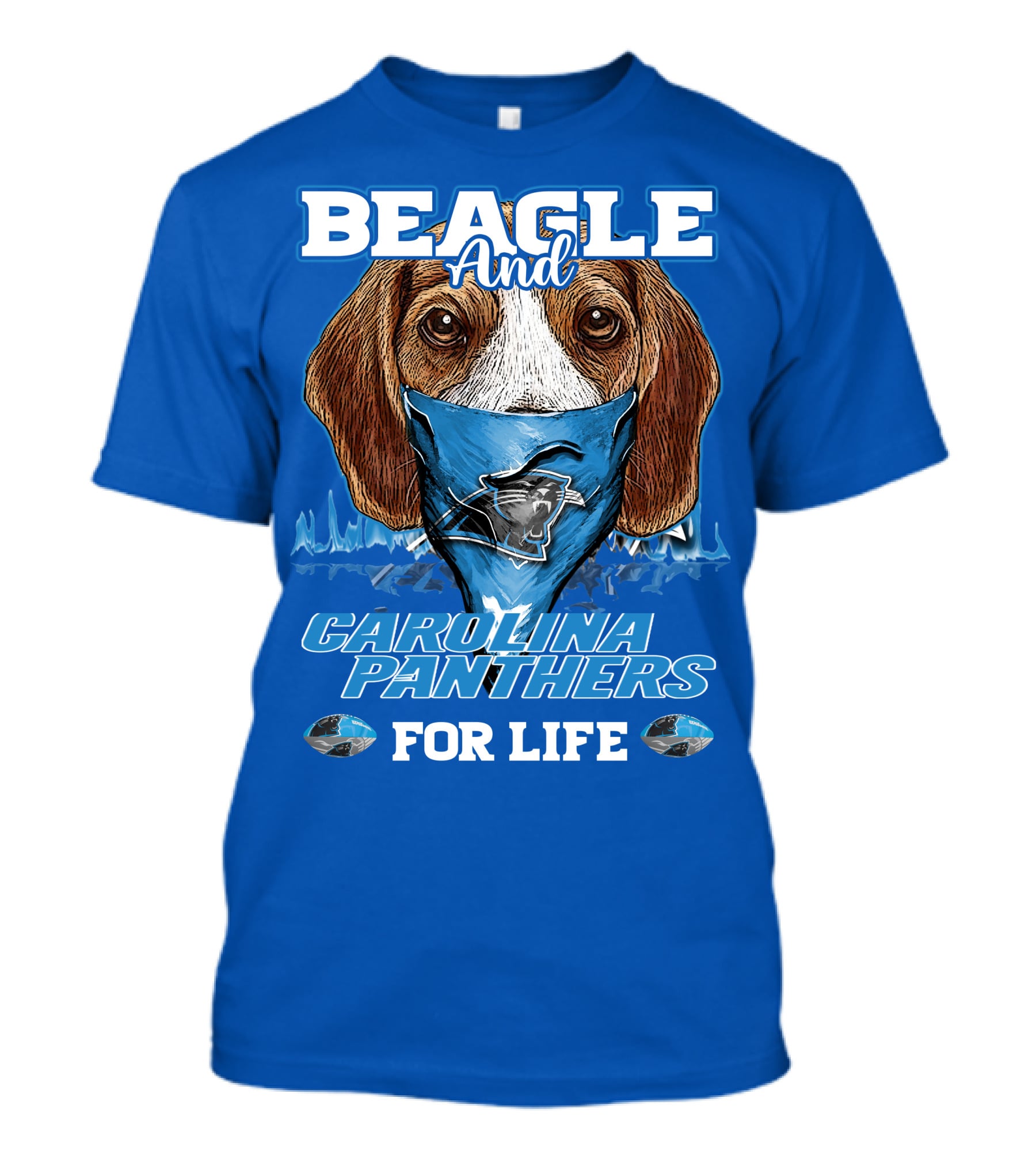 Beagle And Carolina Panthers For Life T-Shirt