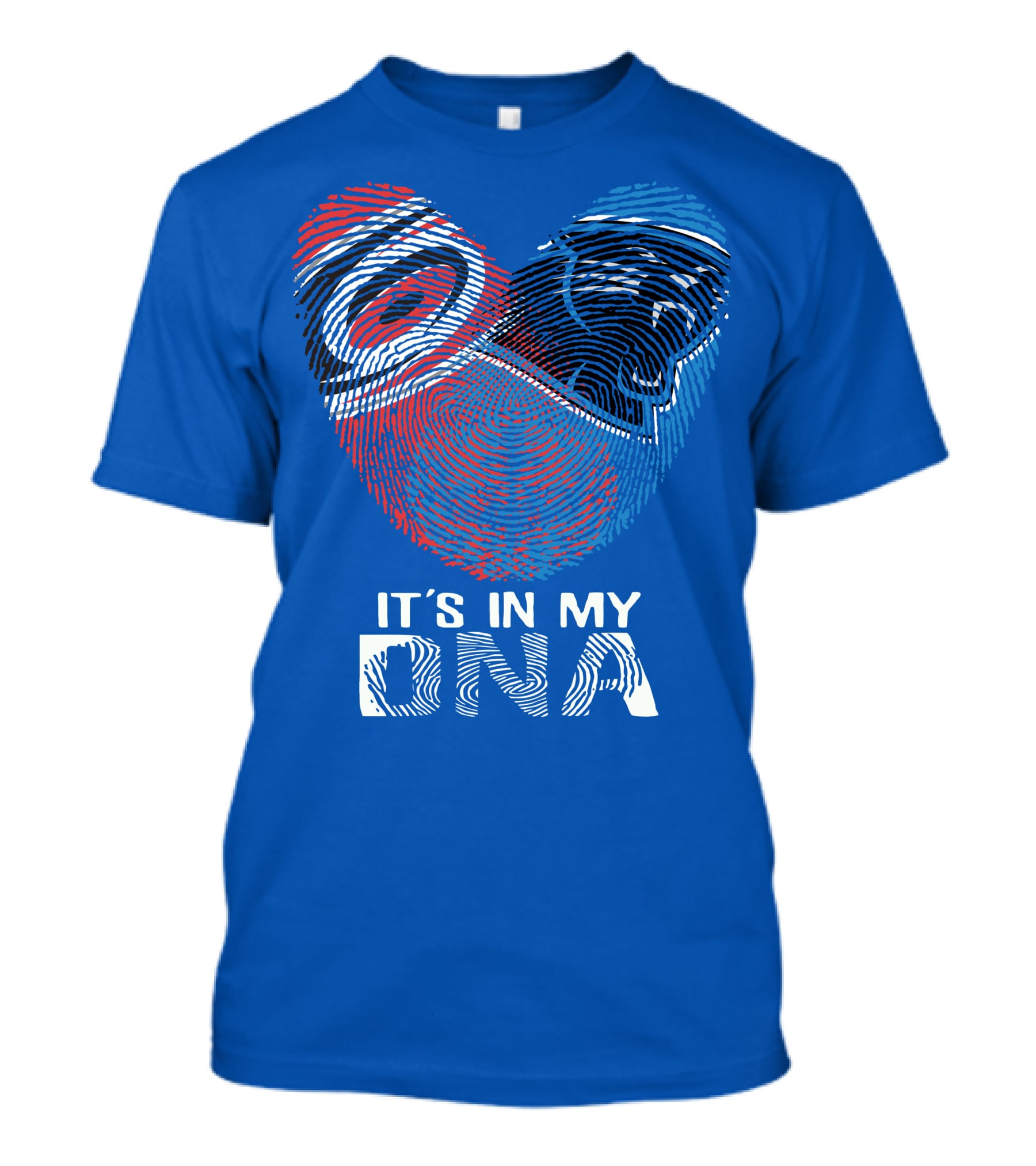 Carolina Panthers 15 It's In My Dna Fingerprint Heart T-Shirt