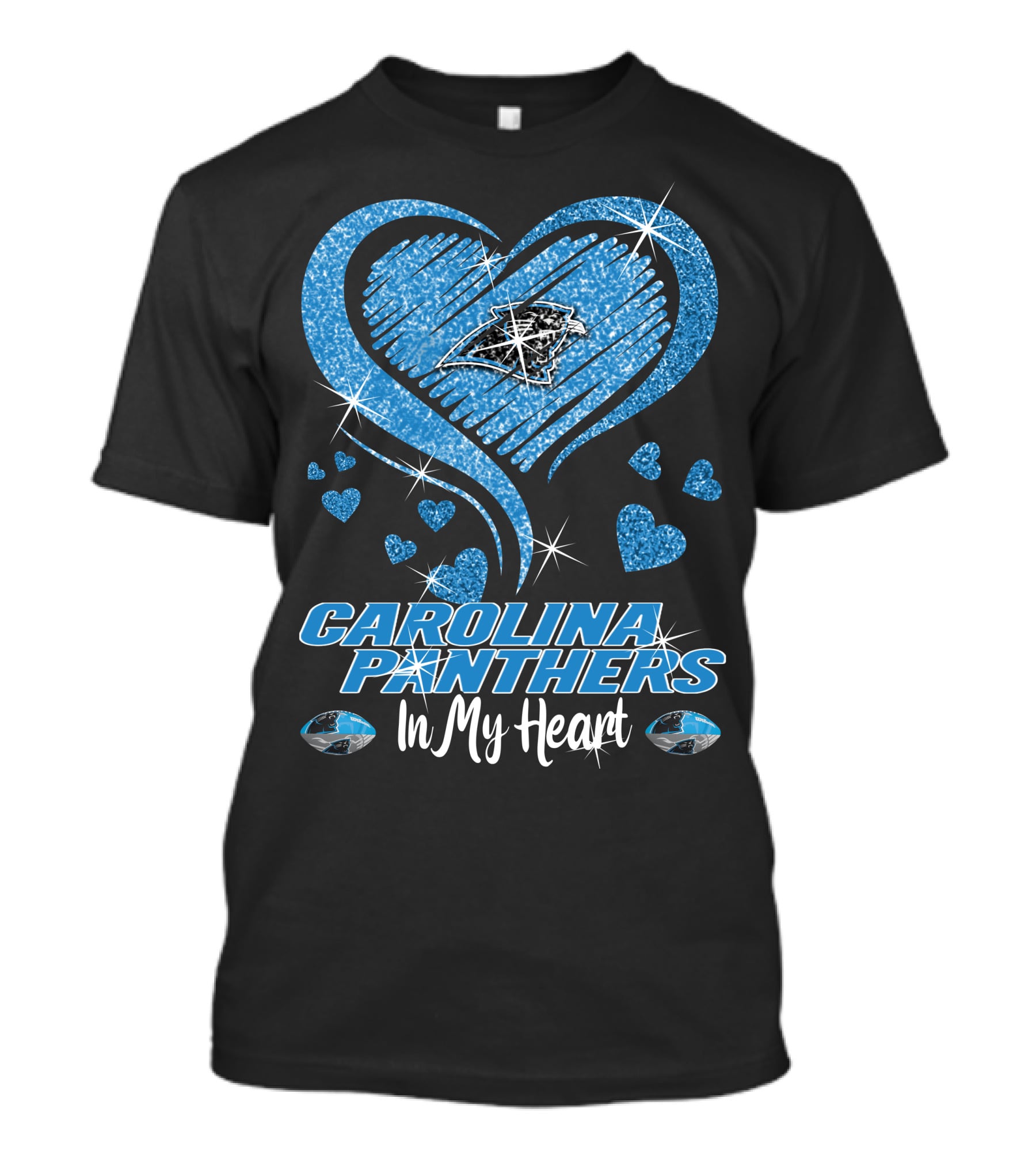 Carolina Panthers Heart Logo In My Heart T-Shirt