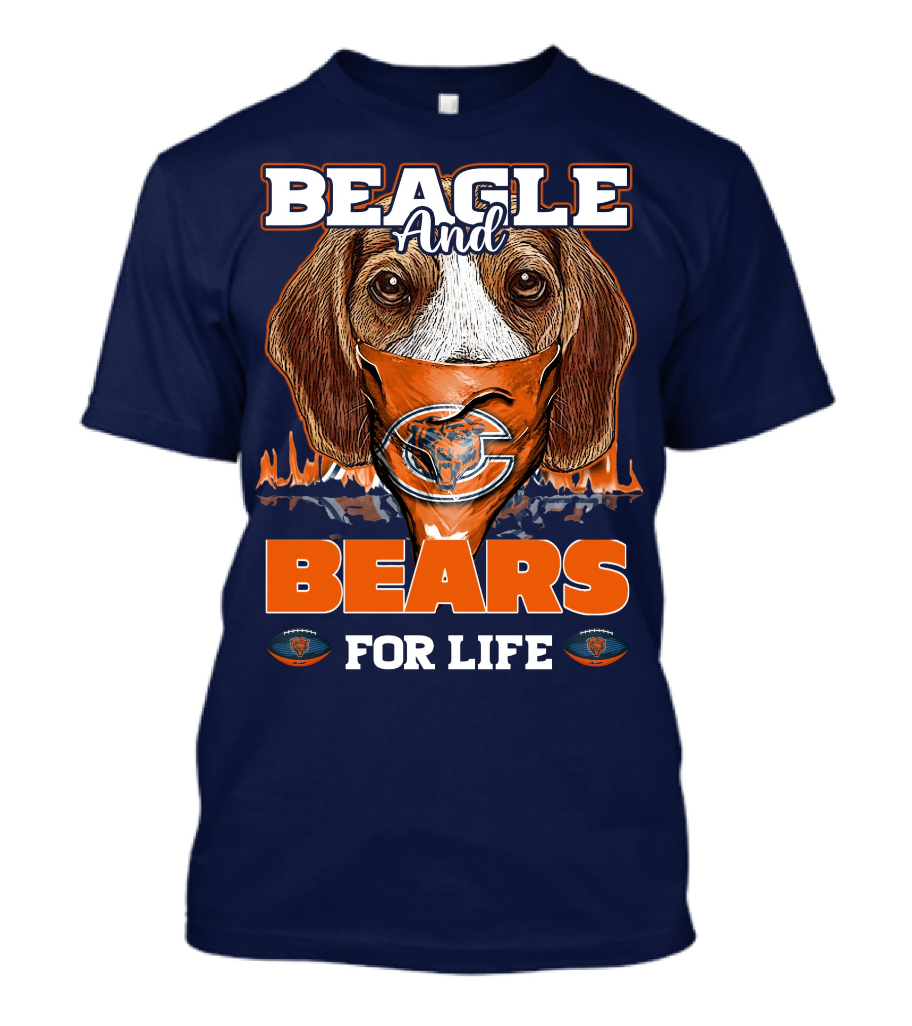 BEAGLE AND BEARS FOR LIFE CHICAGO BEARS T-Shirt