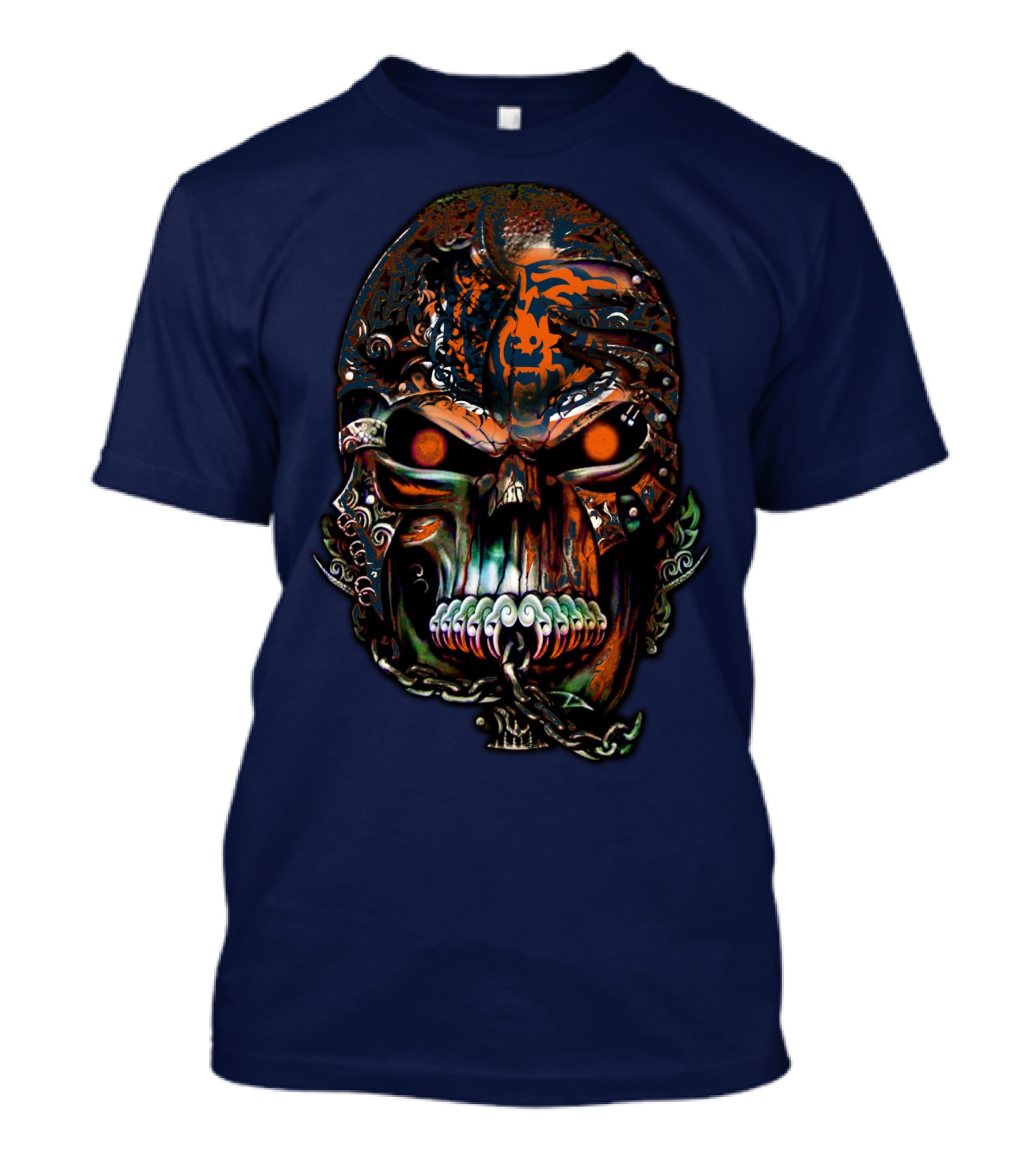 Chicago Bears Fiery Skull T-Shirt