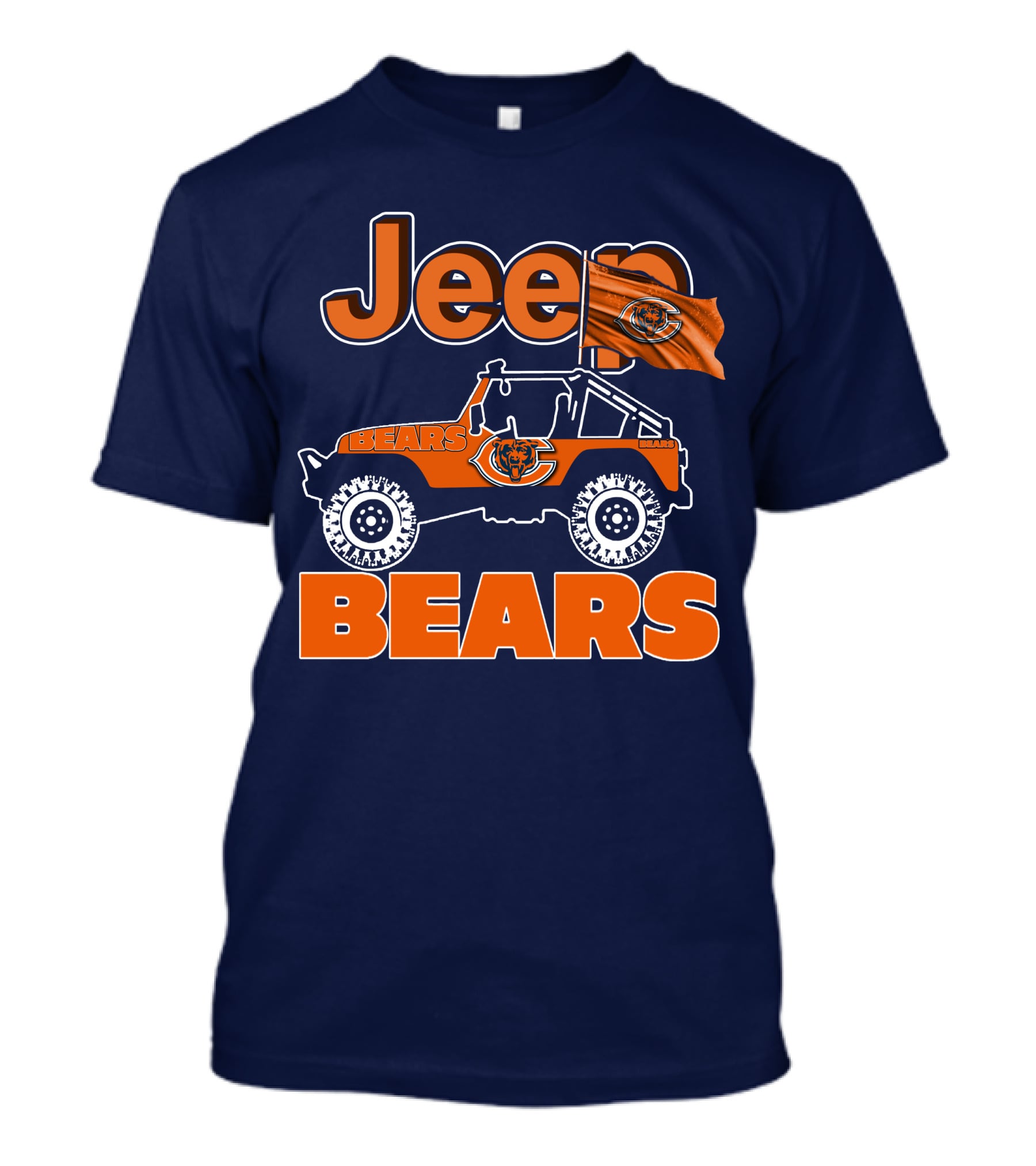 Jeep Chicago Bears Off-Road Enthusiast Fan Gear T-Shirt