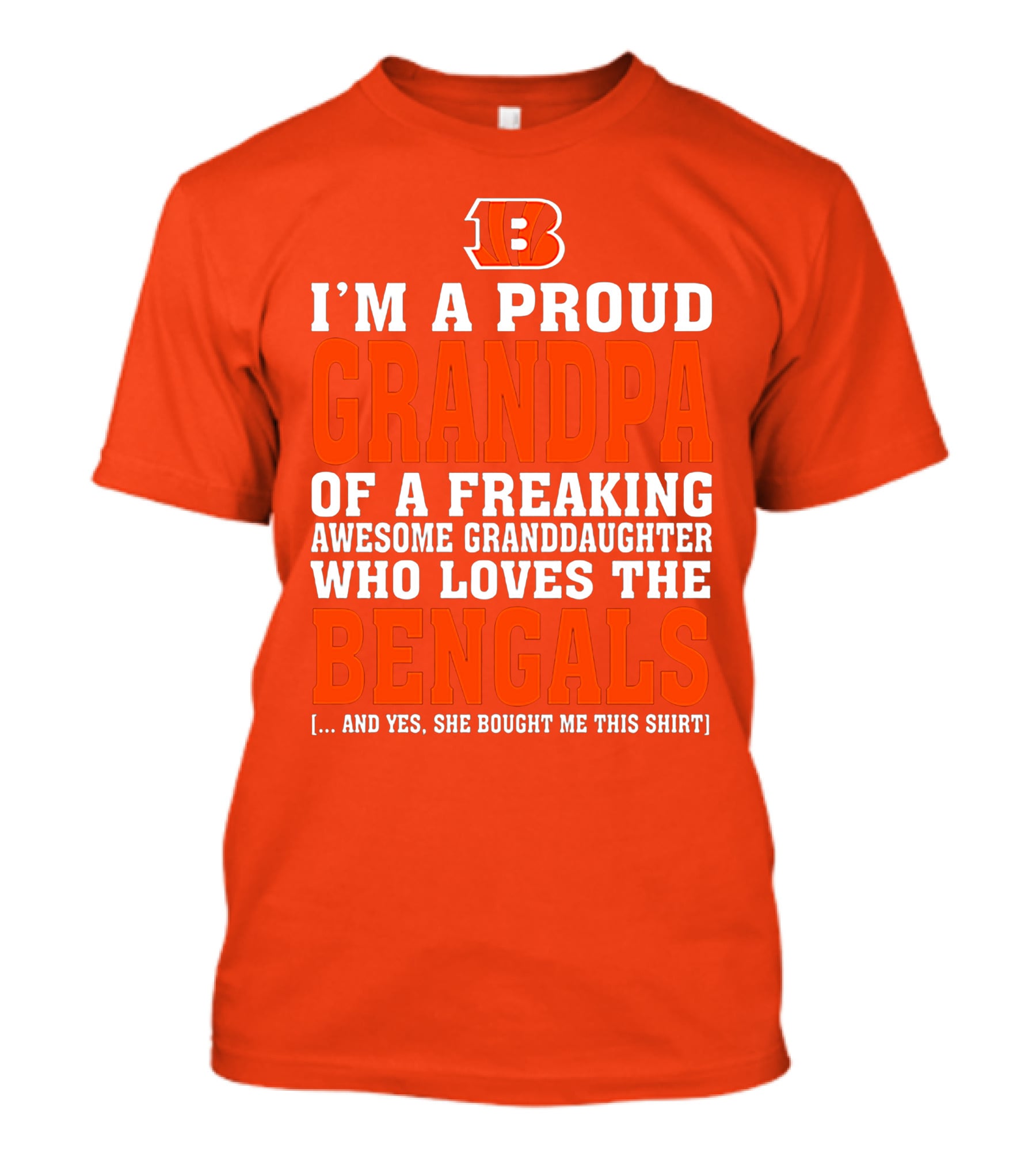 Cincinnati Bengals Proud Grandpa Of Awesome Granddaughter T-Shirt