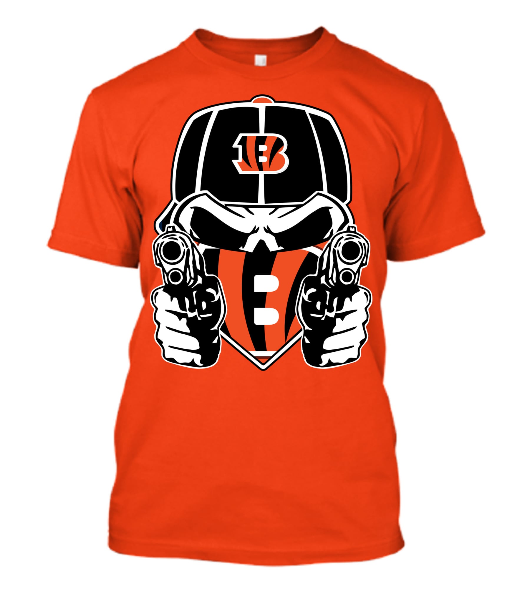 Cincinnati Bengals Armed Skeleton Illustration With Team Helmet T-Shirt