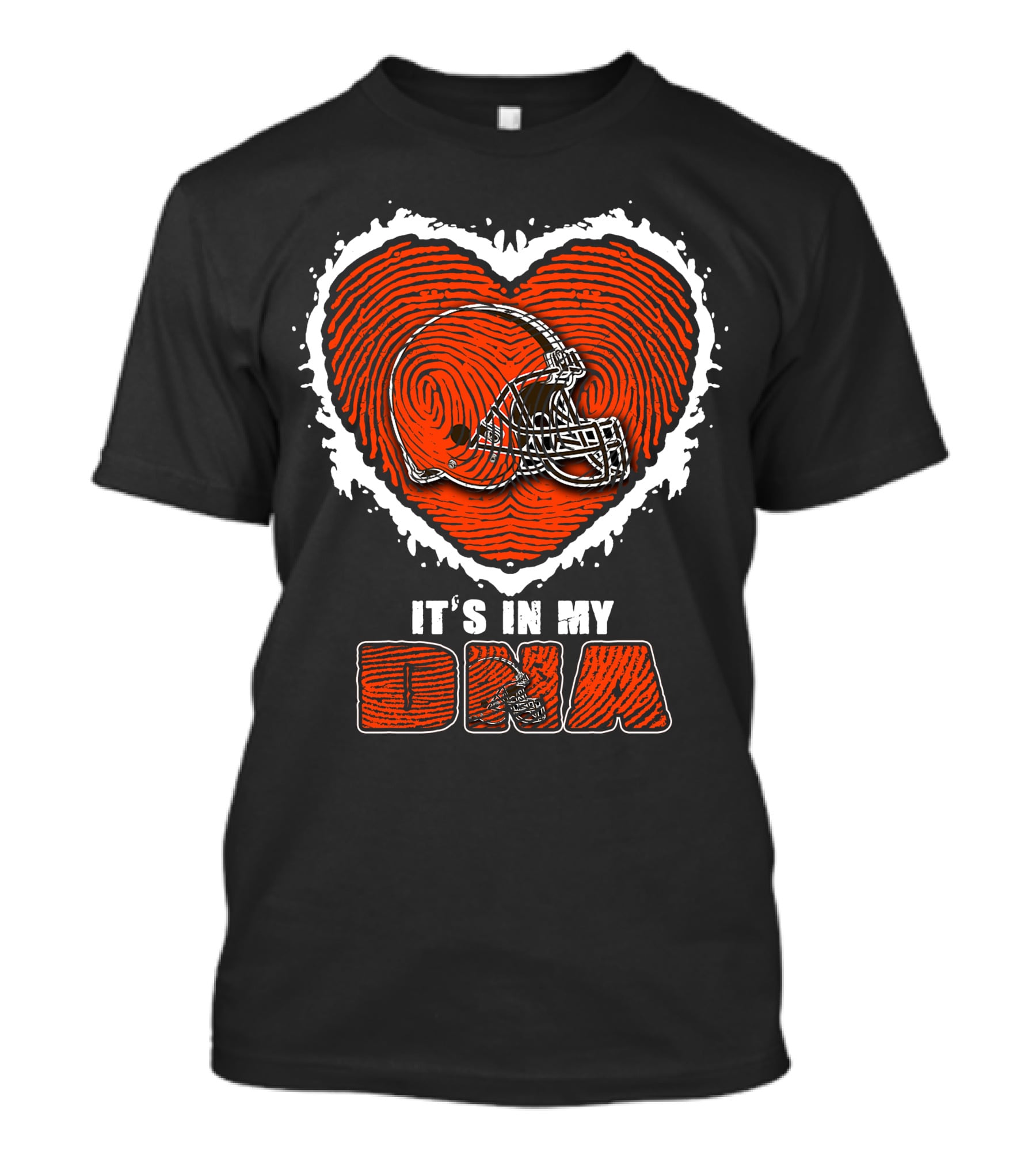 It's In My DNA Cleveland Browns Heart Helmet T-Shirt