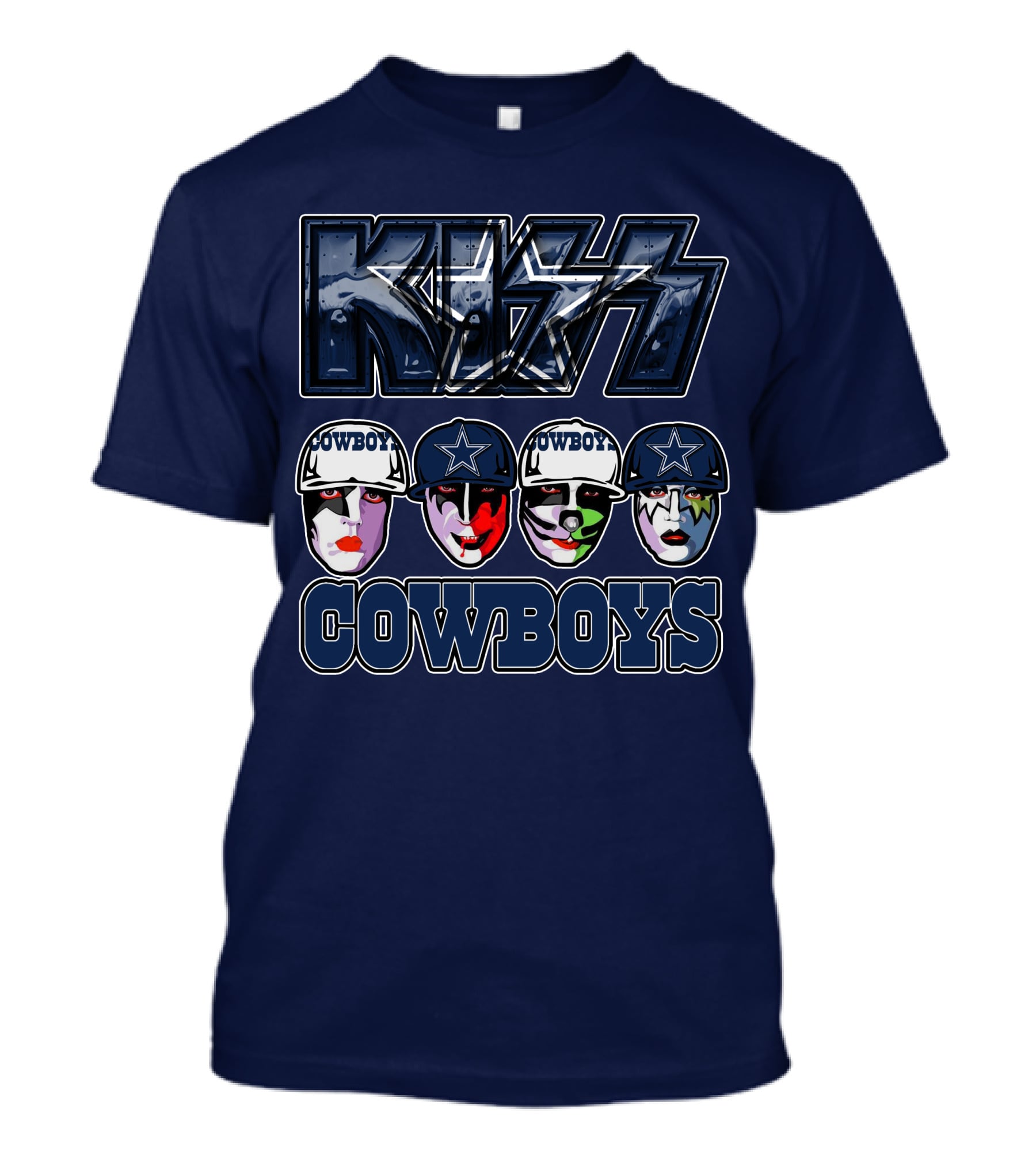 KISS Dallas Cowboys NFL Facepaint T-Shirt