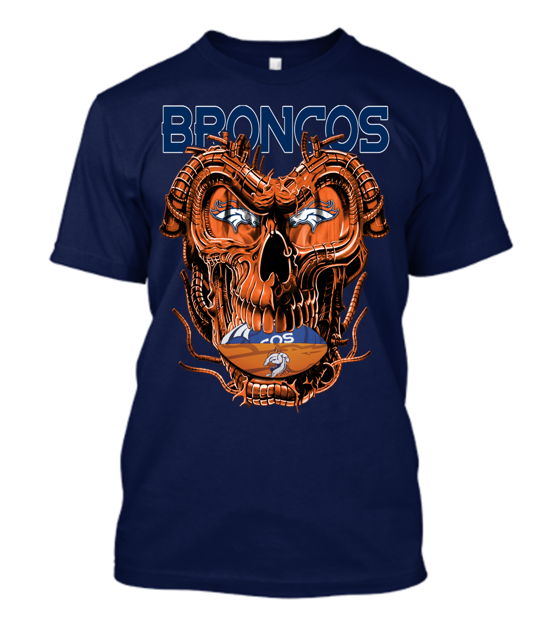 Dragonskull Broncos Football Logo Denver Broncos T-Shirt