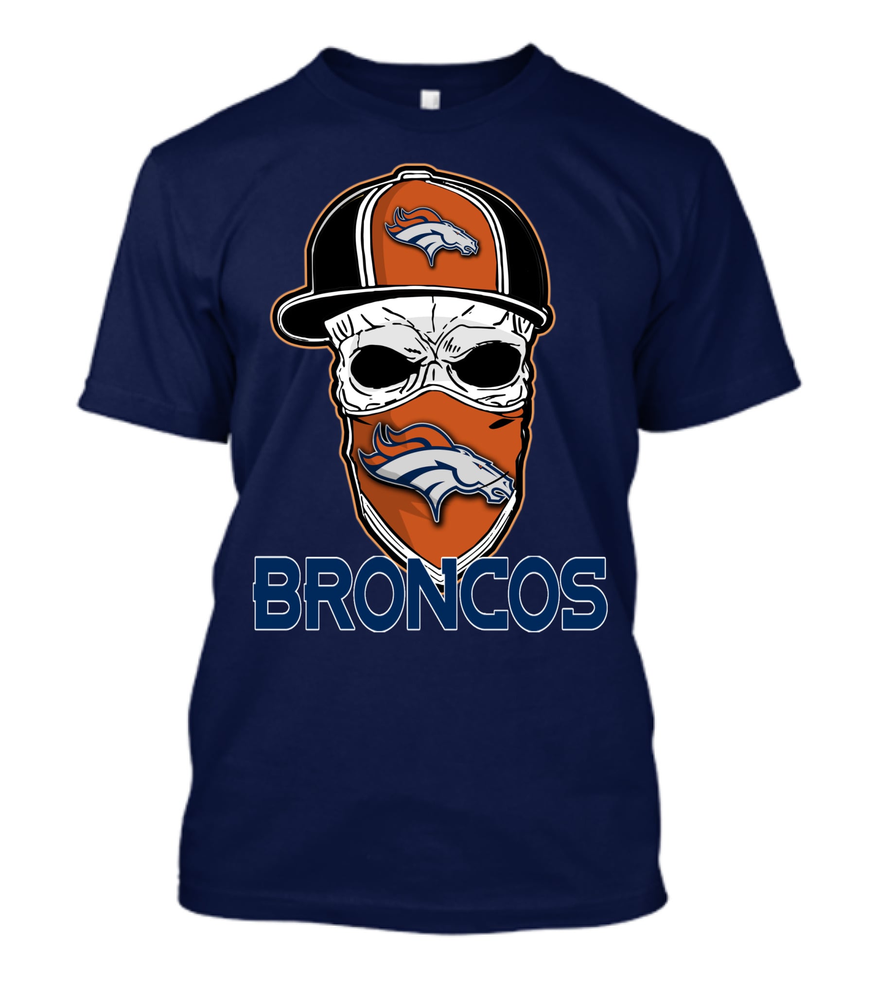 Broncos Skull Hat Denver Broncos T-Shirt