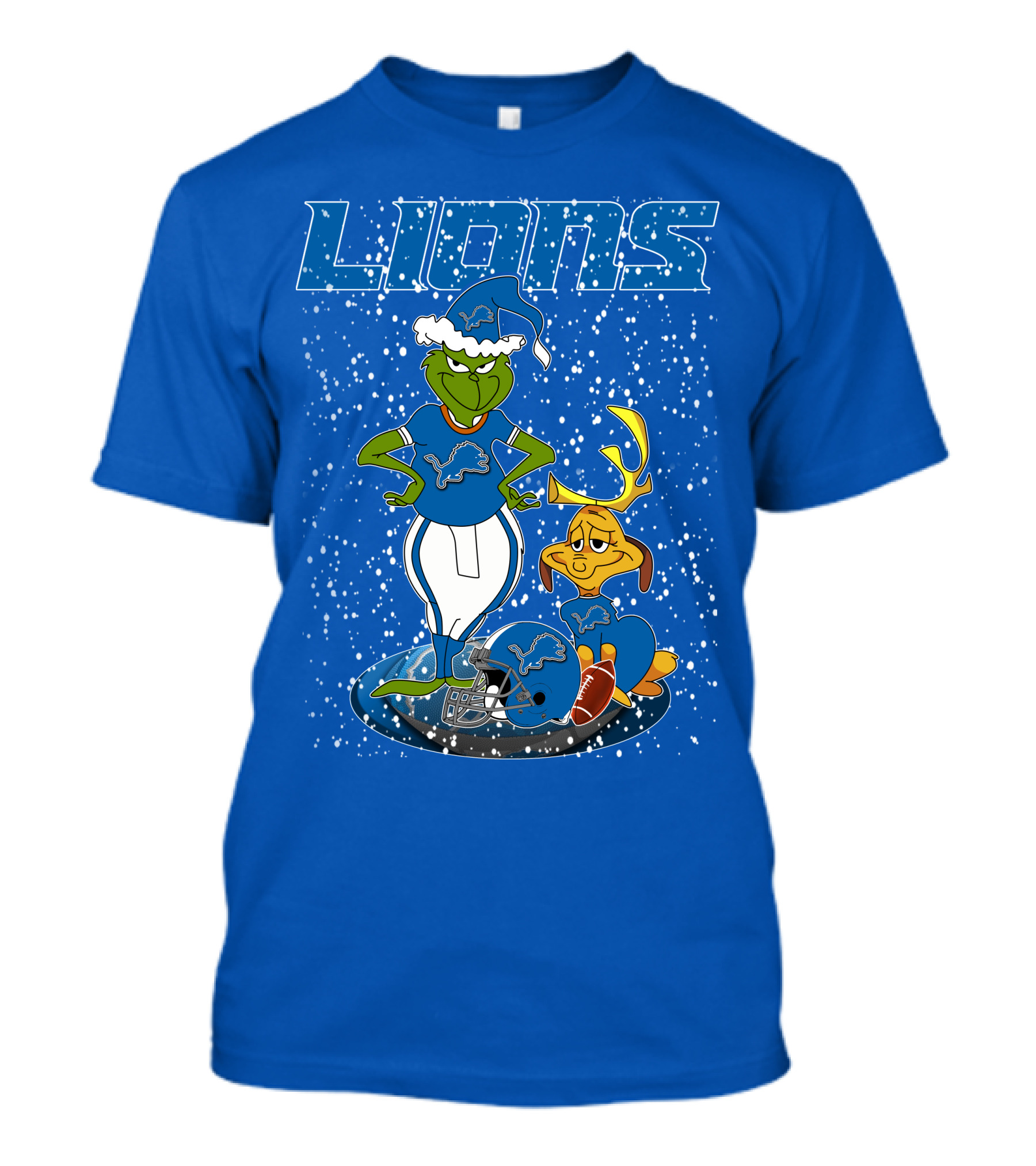 Grinchxmas Detroit Lions Festive Character Crossover T-Shirt