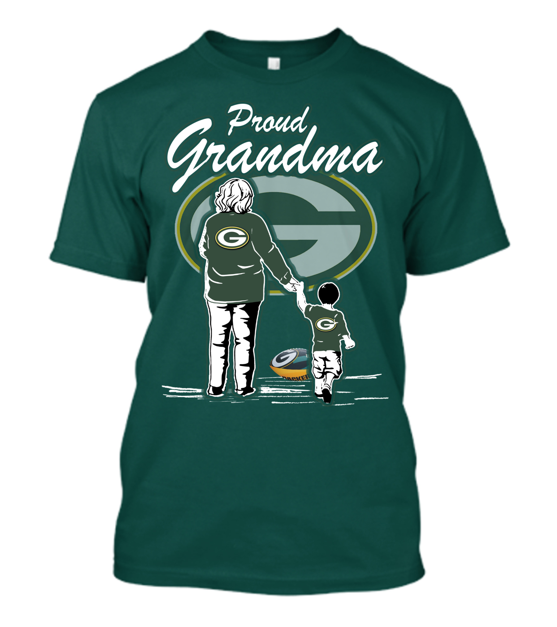 Proud Grandma Green Bay Packers Family Logo Scene T-Shirt