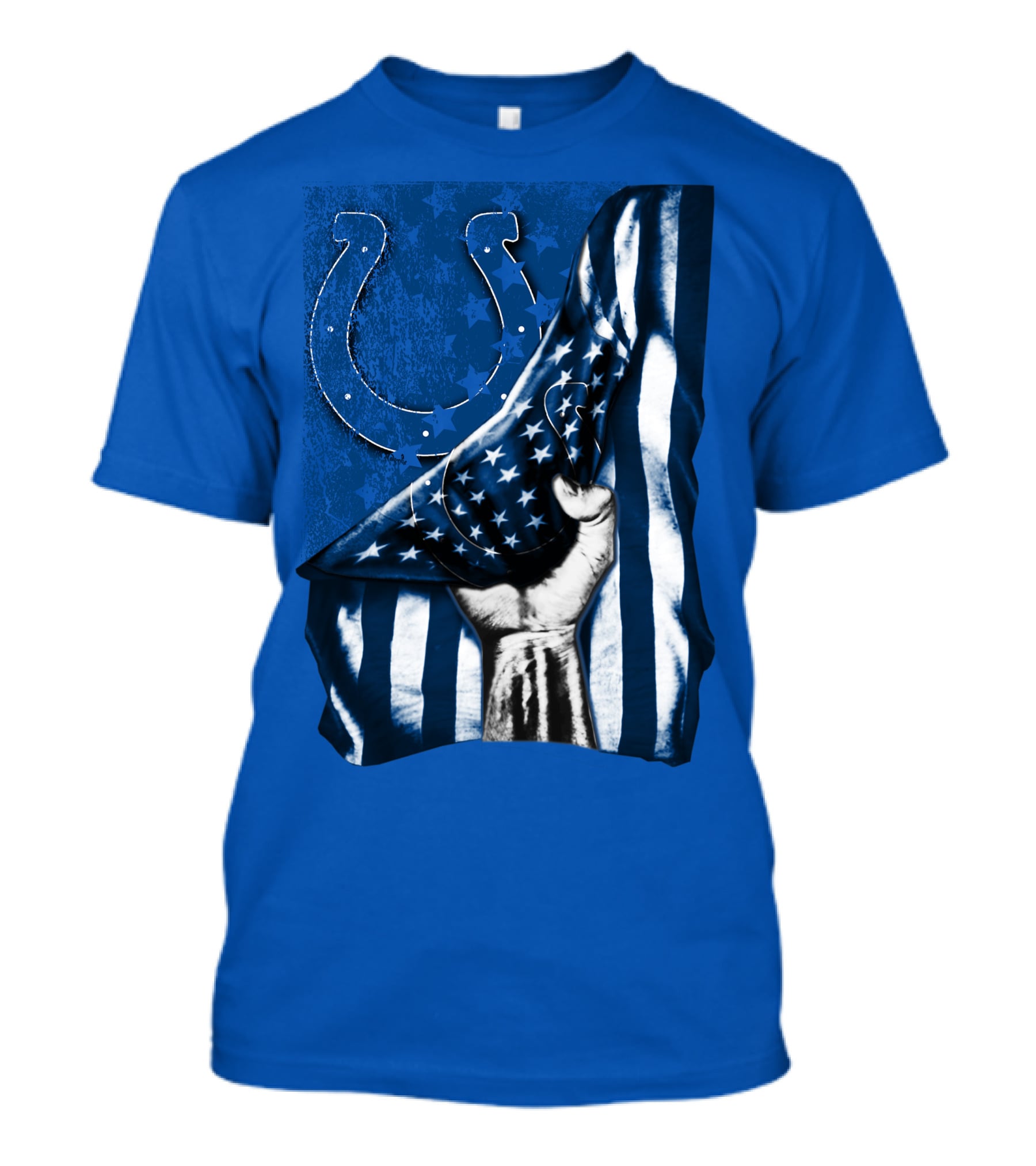 Indianapolis Colts American Flag Horseshoe T-Shirt