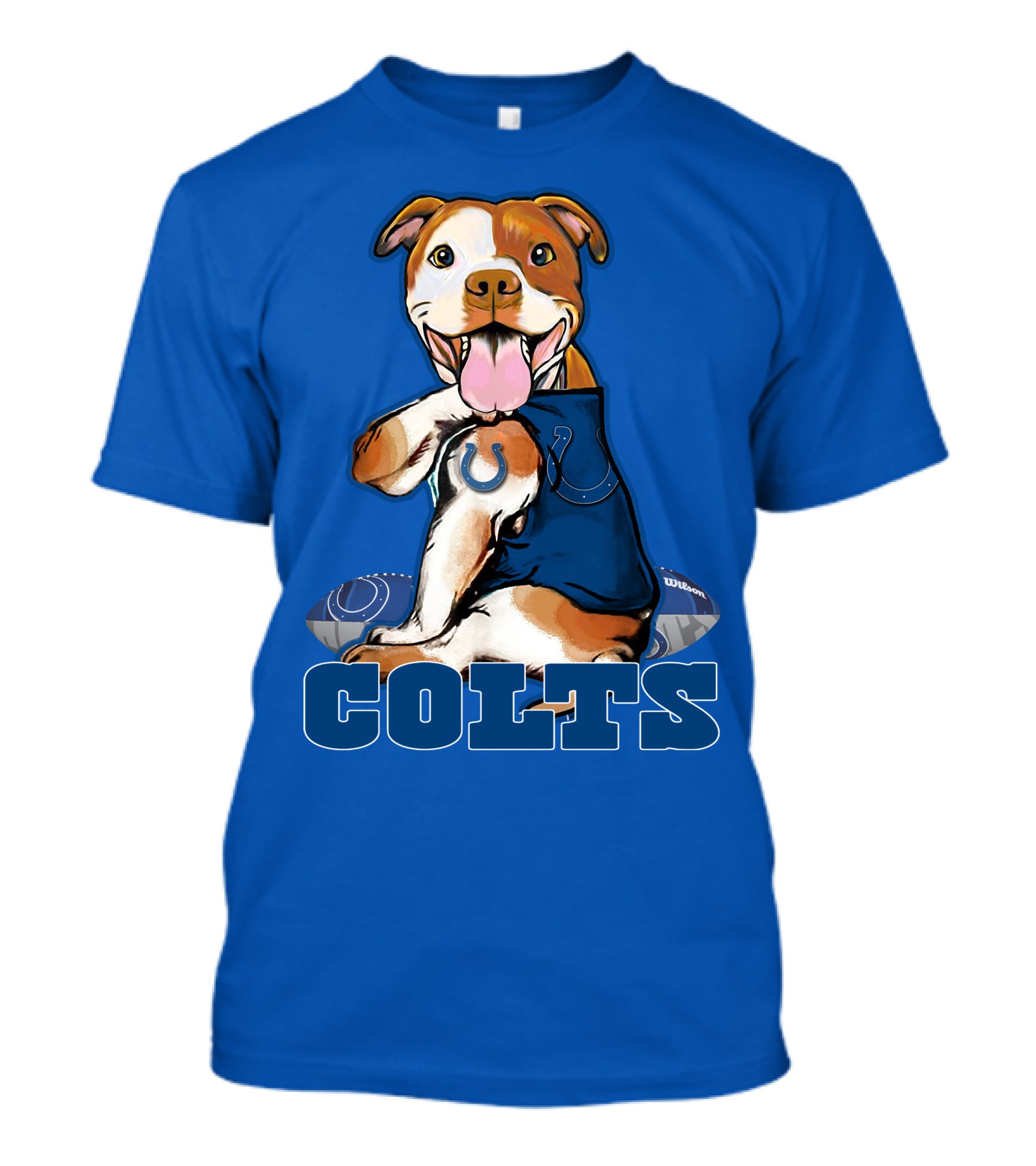 Colts Pittbull Indianapolis Colts Football Fan Dog T-Shirt