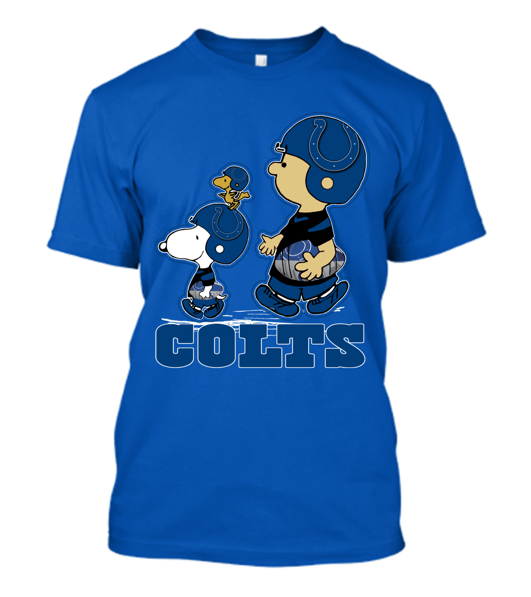 Snpfootball Indianapolis Colts Characters Blue Helmets T-Shirt