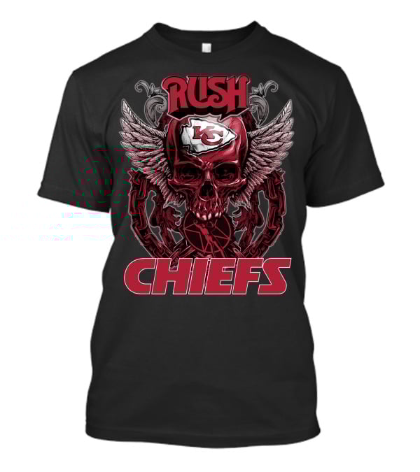 Rush Kansas City Chiefs Skull Winged T-Shirt