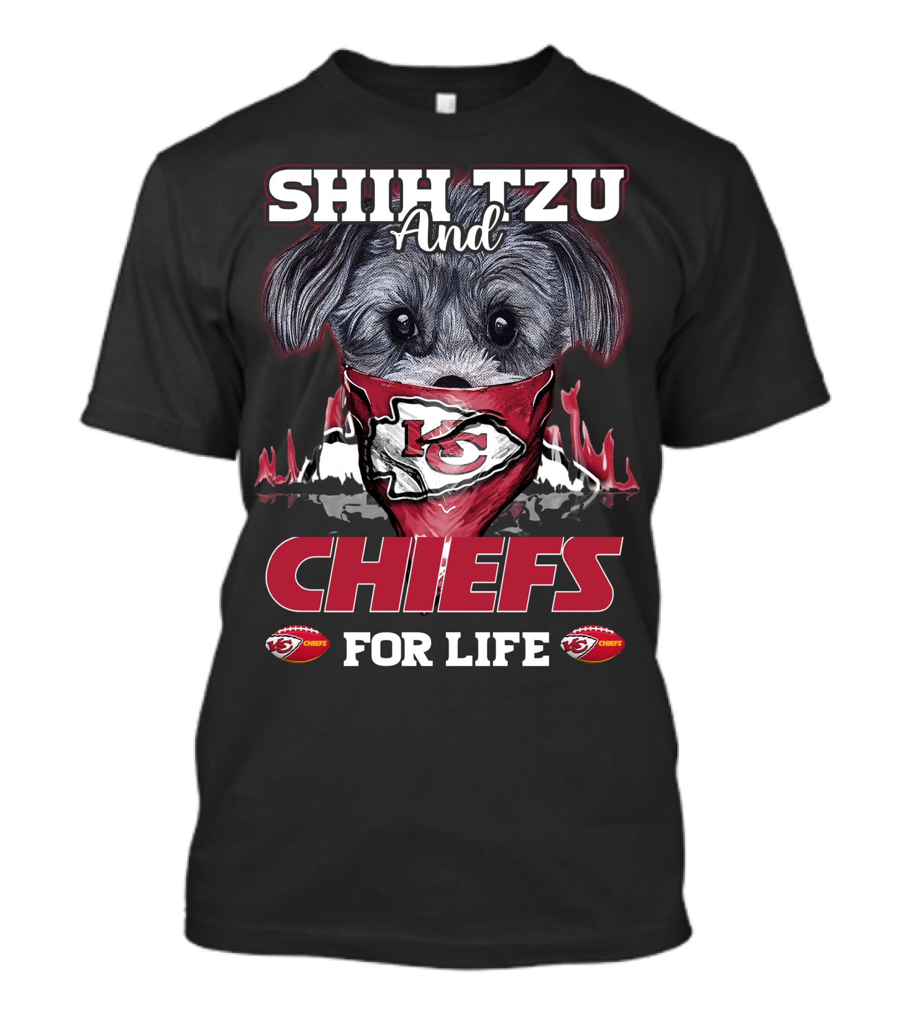 Shih Tzu And Kansas City Chiefs For Life T-Shirt