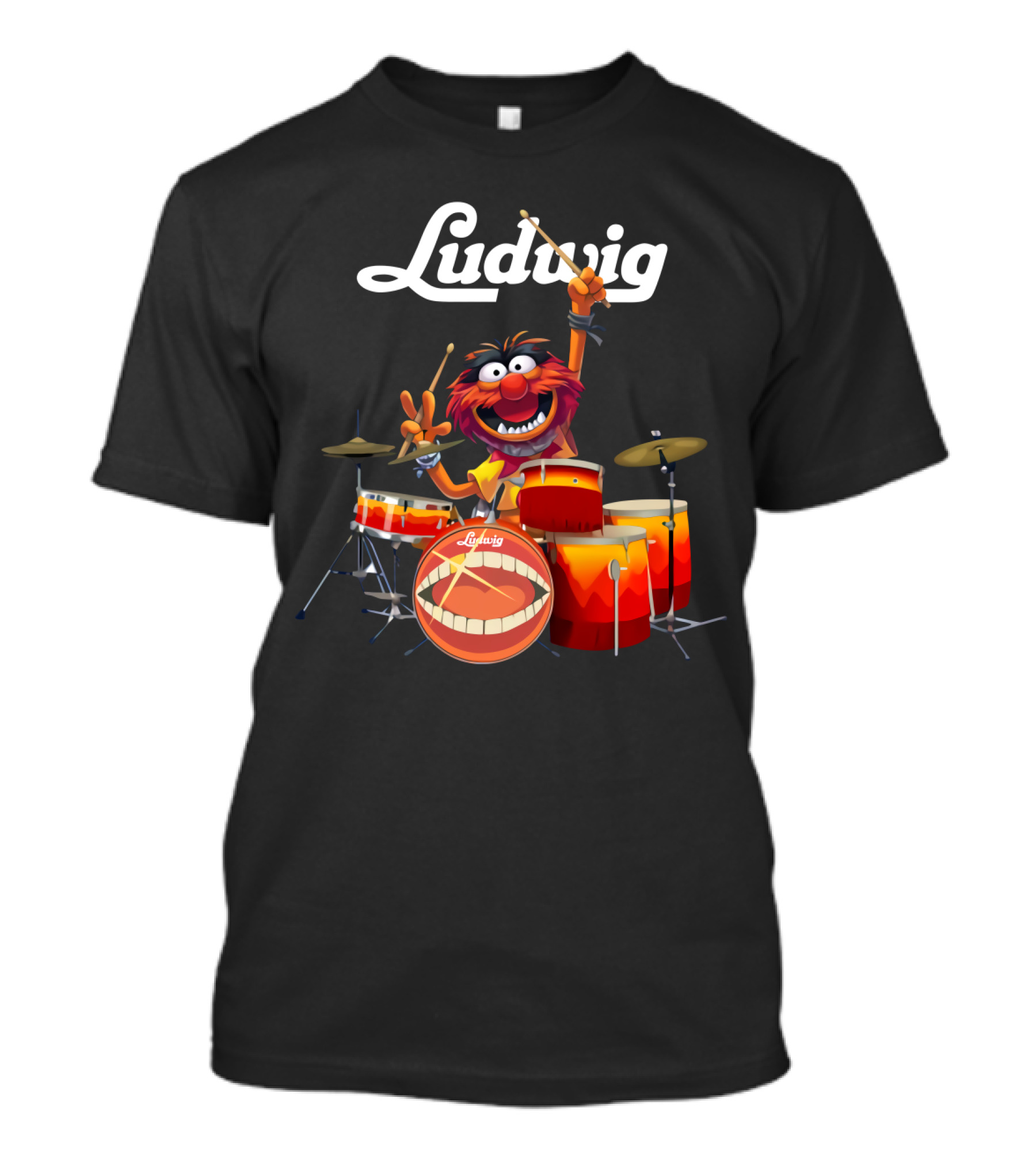 The Muppet Show Animal With Ludwig Drums T-Shirt