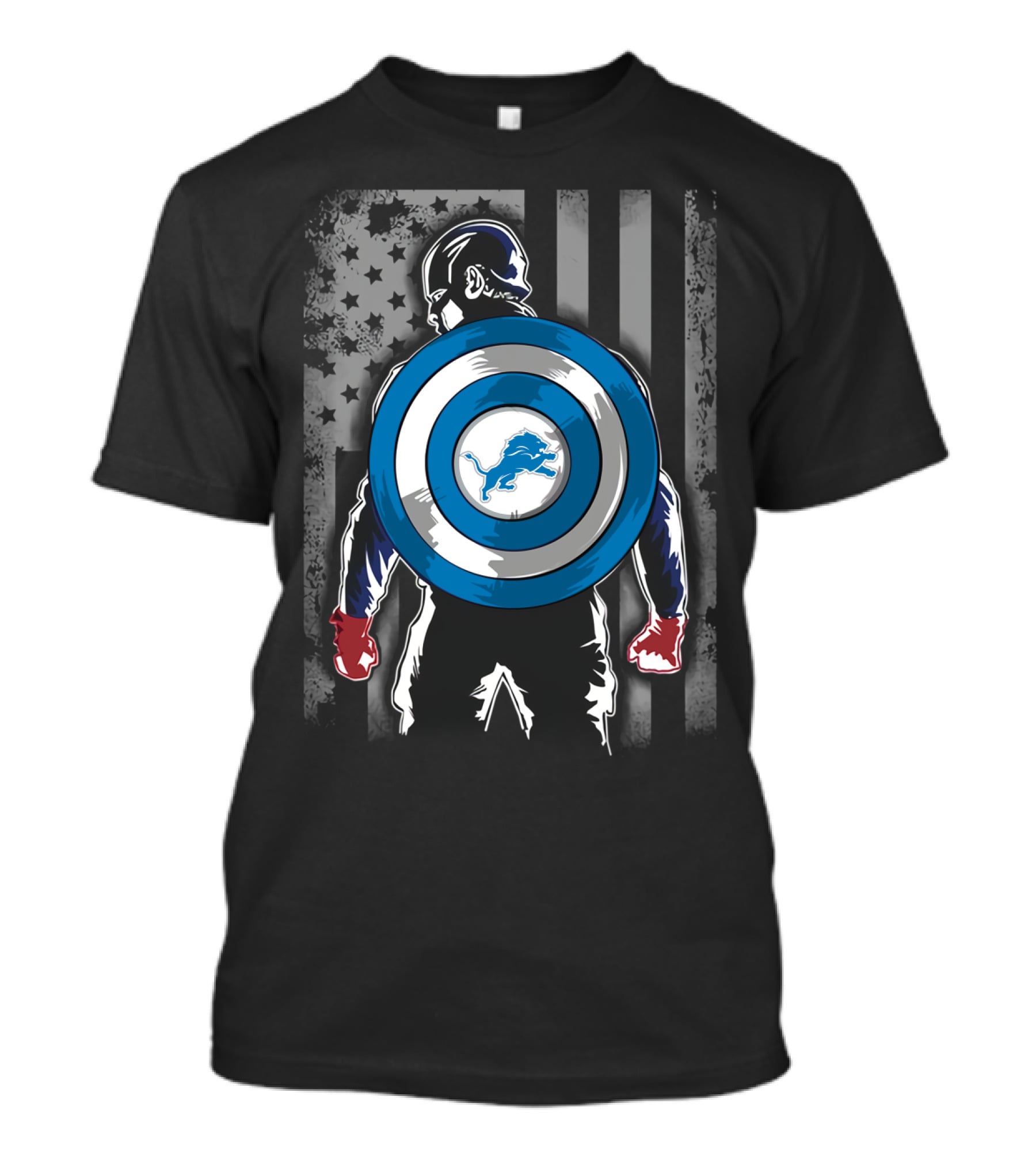 Detroit Lions USA Shield T-Shirt