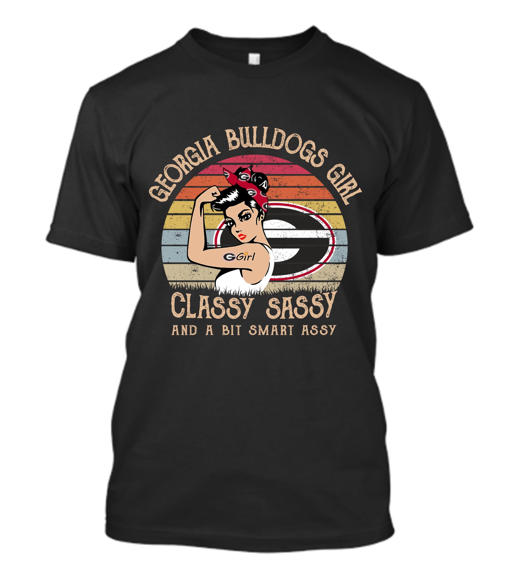 Georgia Bulldogs Girl Classy Sassy And A Bit Smart Assy T-Shirt