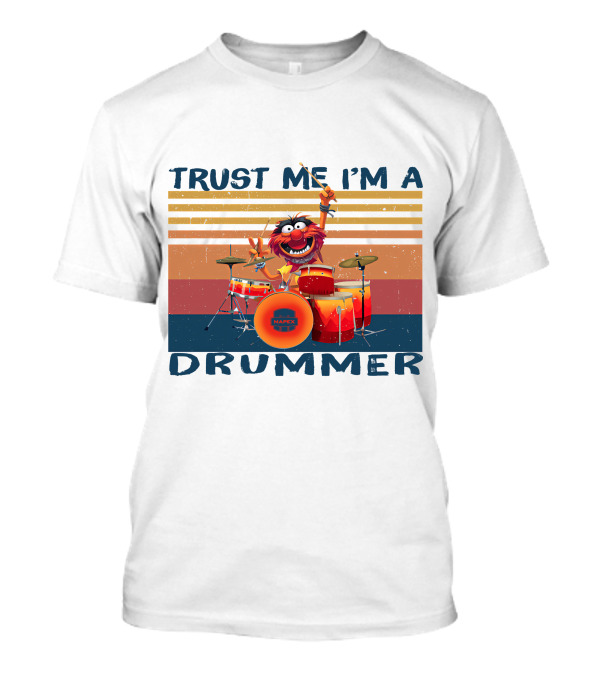 Mapex Trust Me I'm A Drummer Animal Character Playing Drums T-Shirt