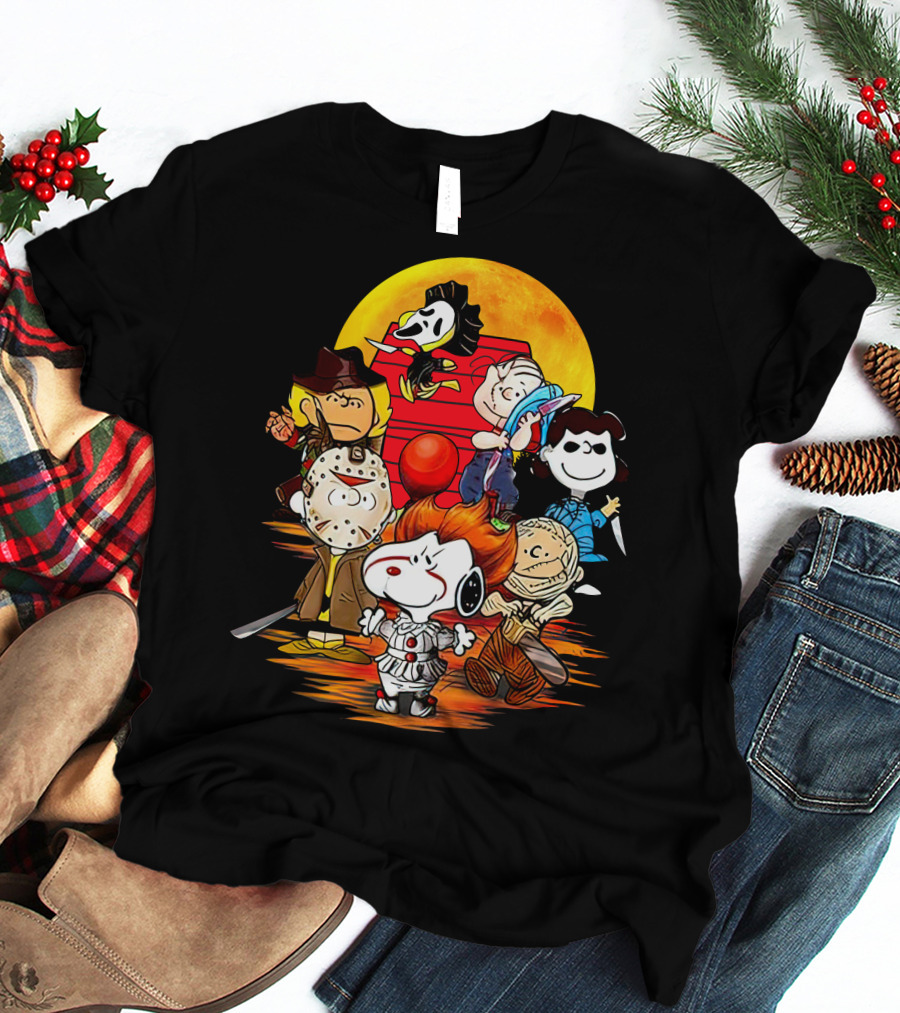 Snoopy And Friends Halloween Horror Mashup T-Shirt