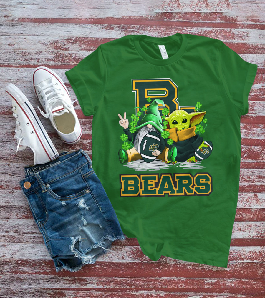 Baylor Bears St. Patrick's Day Football Clover T-Shirt