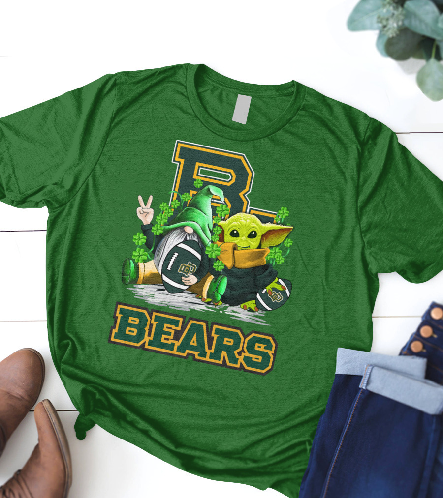 Baylor Bears St. Patrick's Day Football Clover T-Shirt