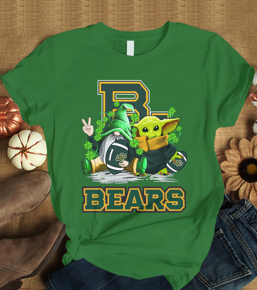 Baylor Bears St. Patrick's Day Football Clover T-Shirt