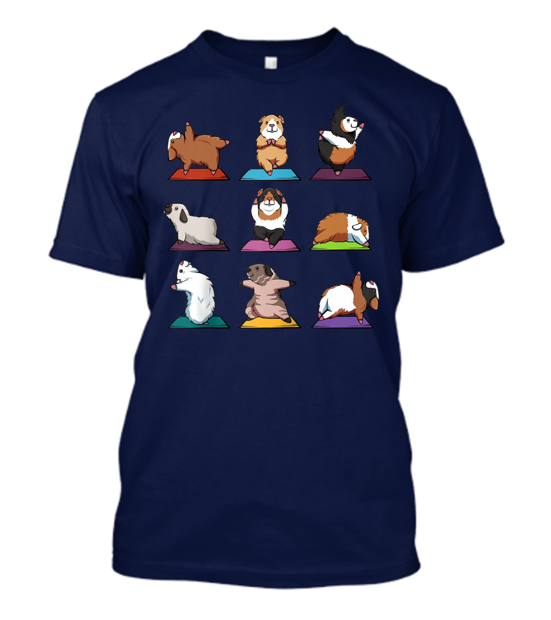 Guinea Pig Yoga Poses Cute Animal Humor T-Shirt