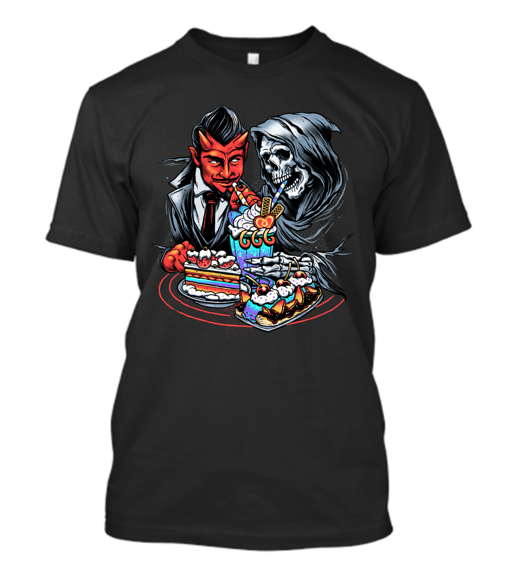 Devil's Treat Skeleton Dessert Feast T-Shirt