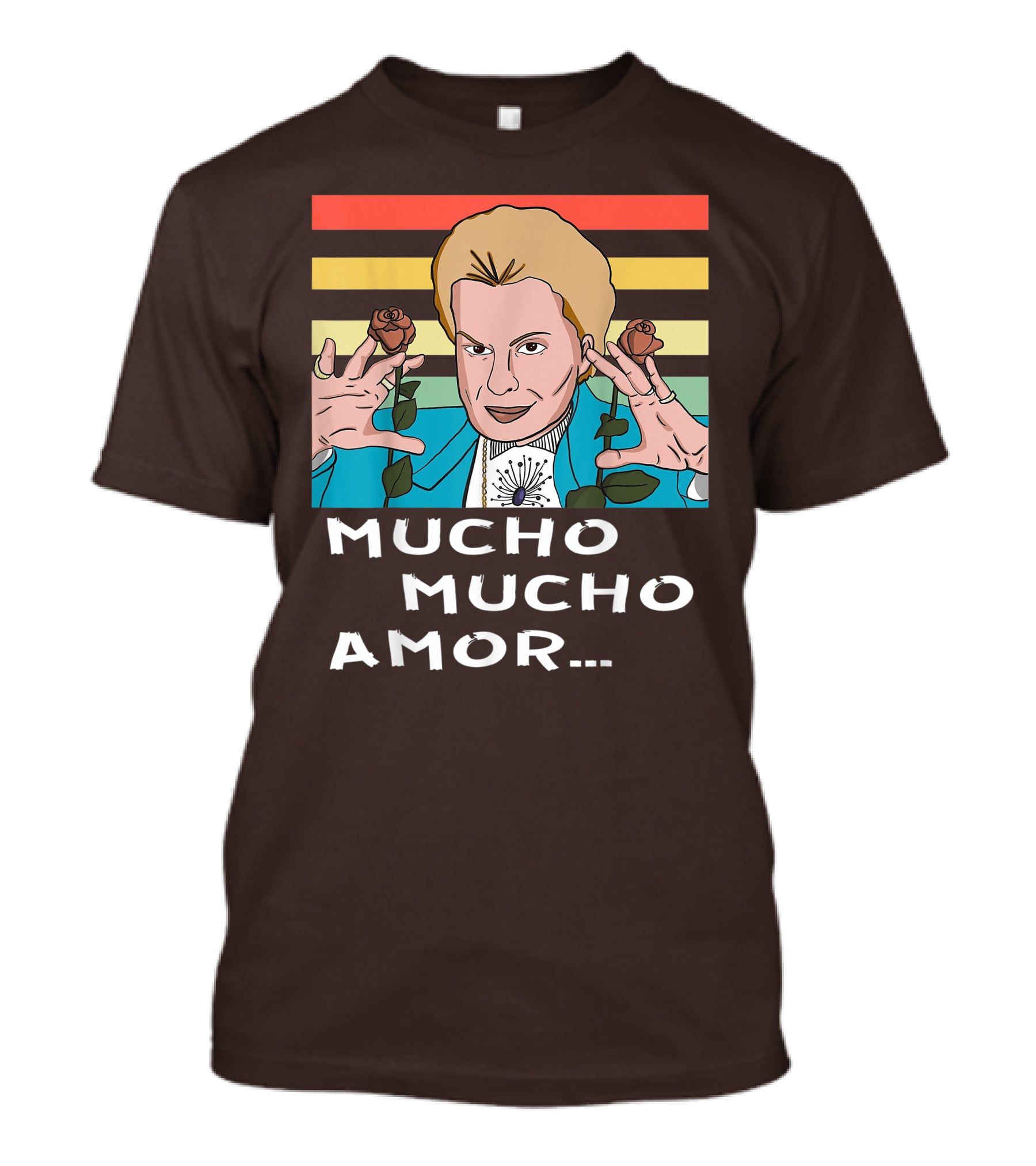 Mucho Mucho Amor Walter Mercado Nostalgic Iconic Look Roses Retro Vibes T-Shirt
