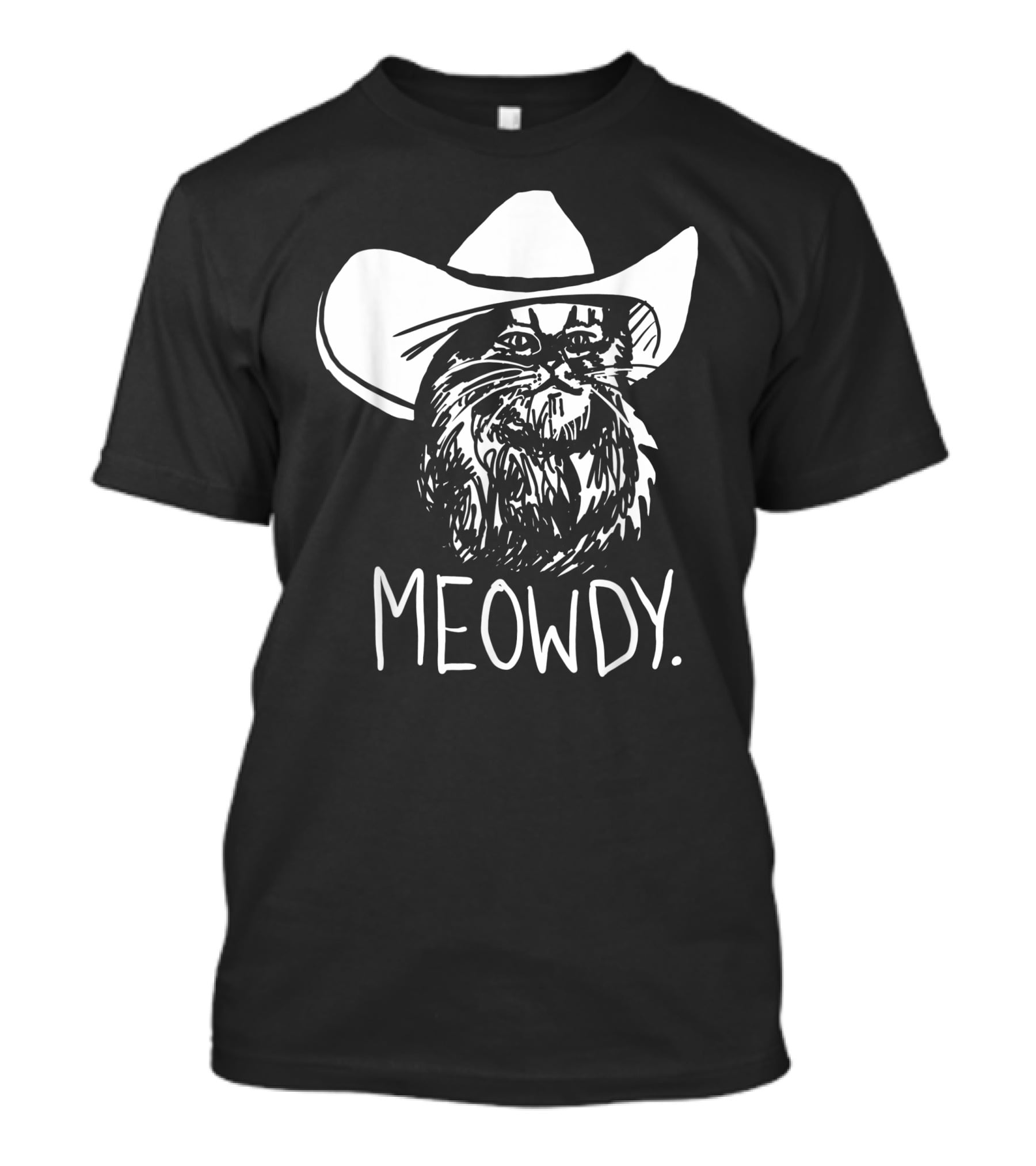 Meowdy Cat In Cowboy Hat Texas Meme T-Shirt