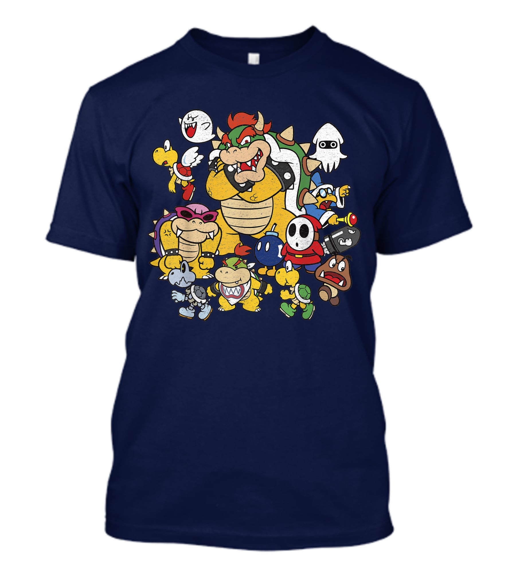 Super Mario Bowser And Classic Enemy Characters Group T-Shirt