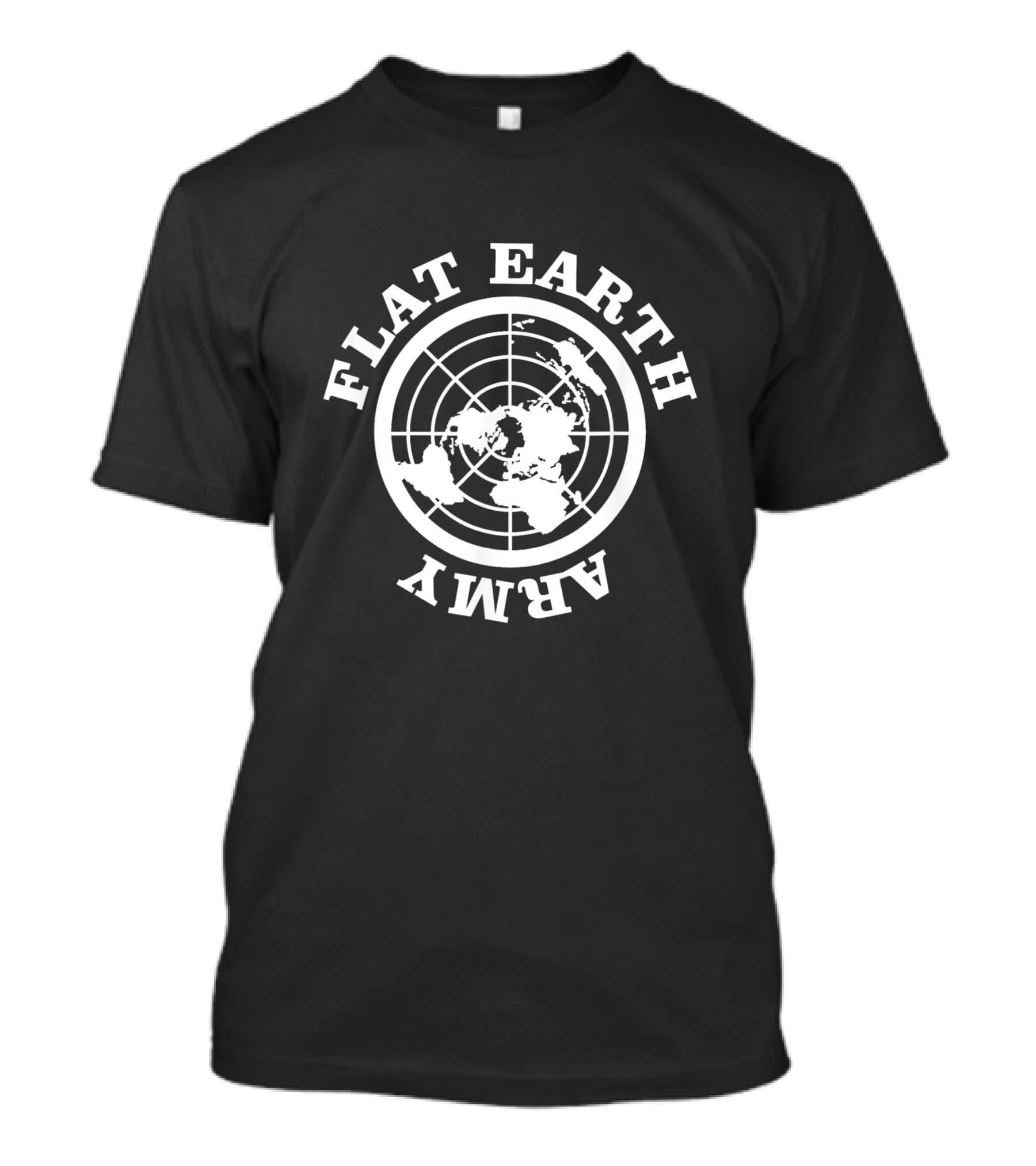 Flat Earth Army World Map T-Shirt