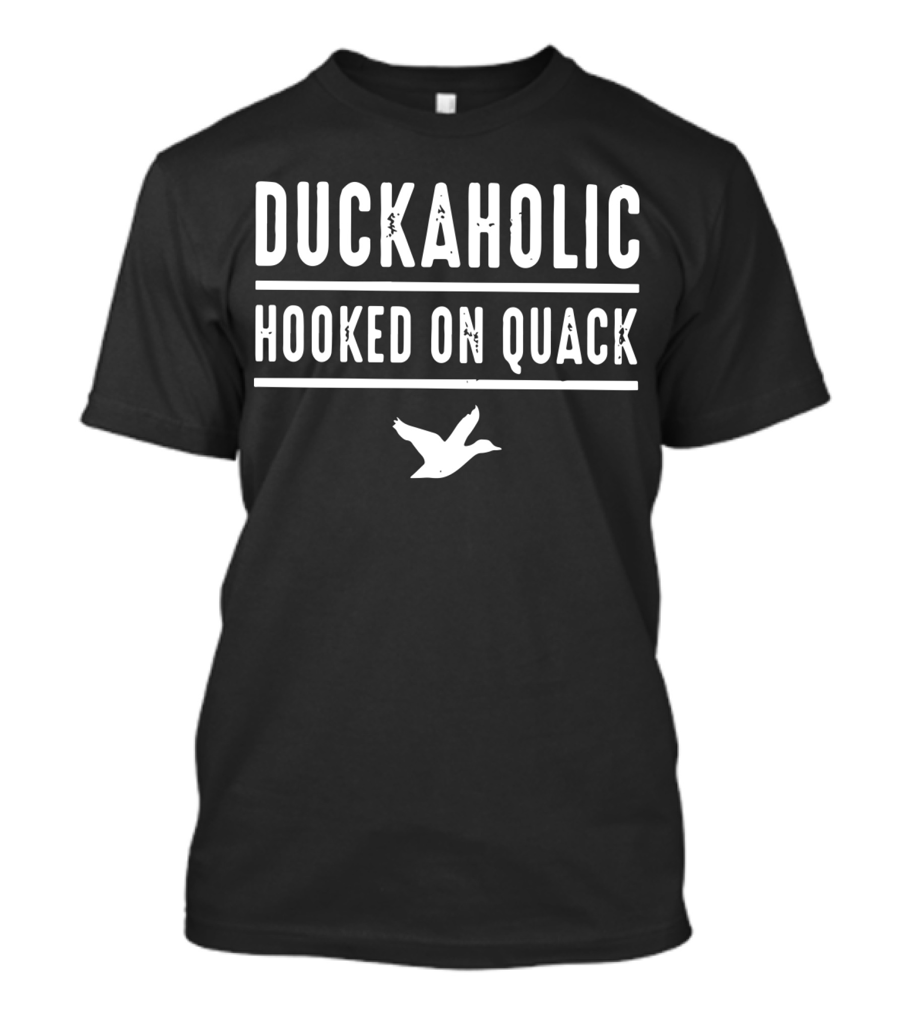 Duckaholic Hooked On Quack Flying Duck T-Shirt
