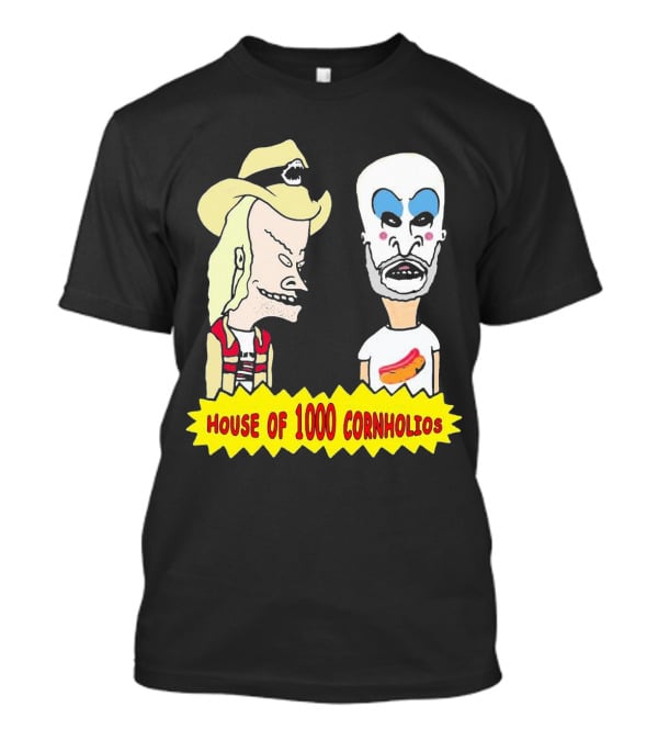 House Of 1000 Cornholios Beavis And Butt-Head Style Characters With Costumes T-Shirt