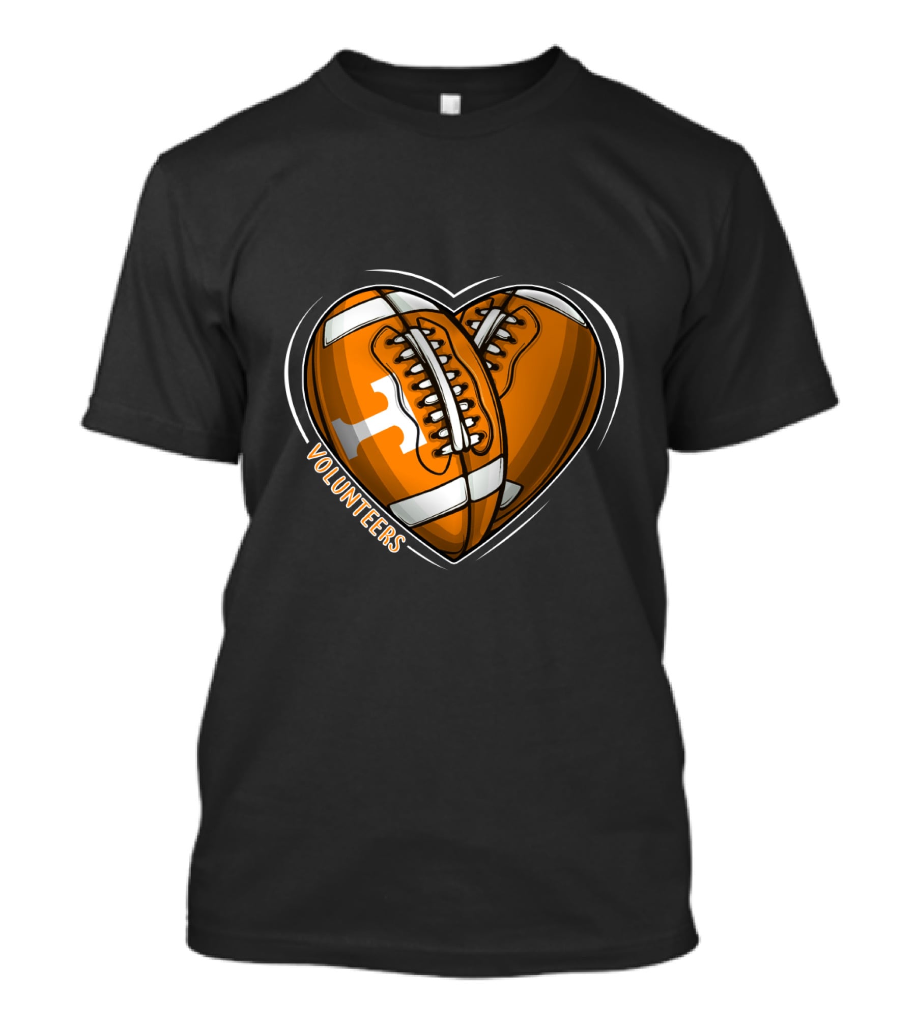 Volunteers Heart-Shaped Football NCAA Tennessee T-Shirt