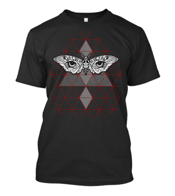 The Owls Are Not What They Seem Moth With Skull And Triangular Red T-Shirt