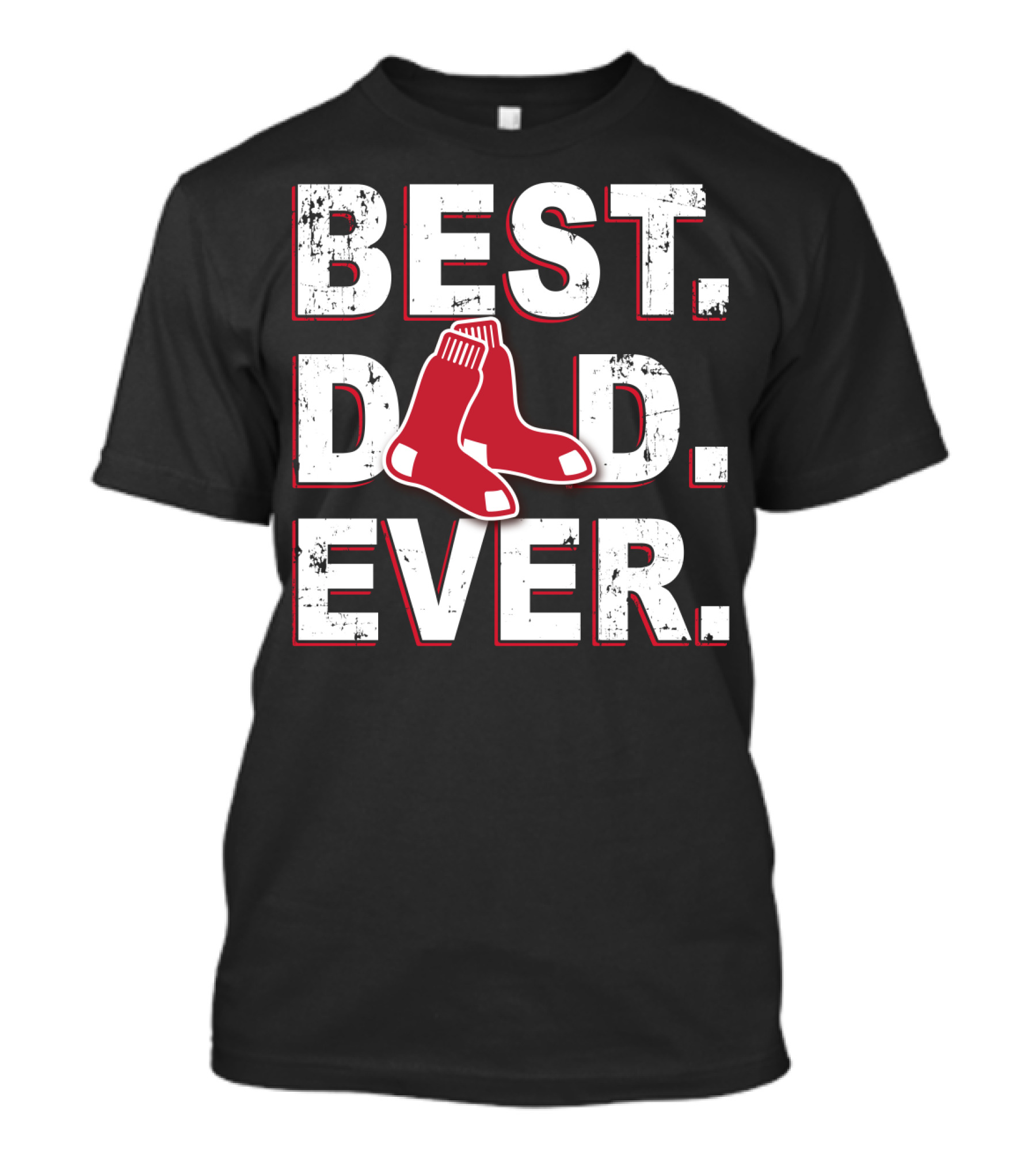 Best Dad Ever Red Sox Socks T-Shirt