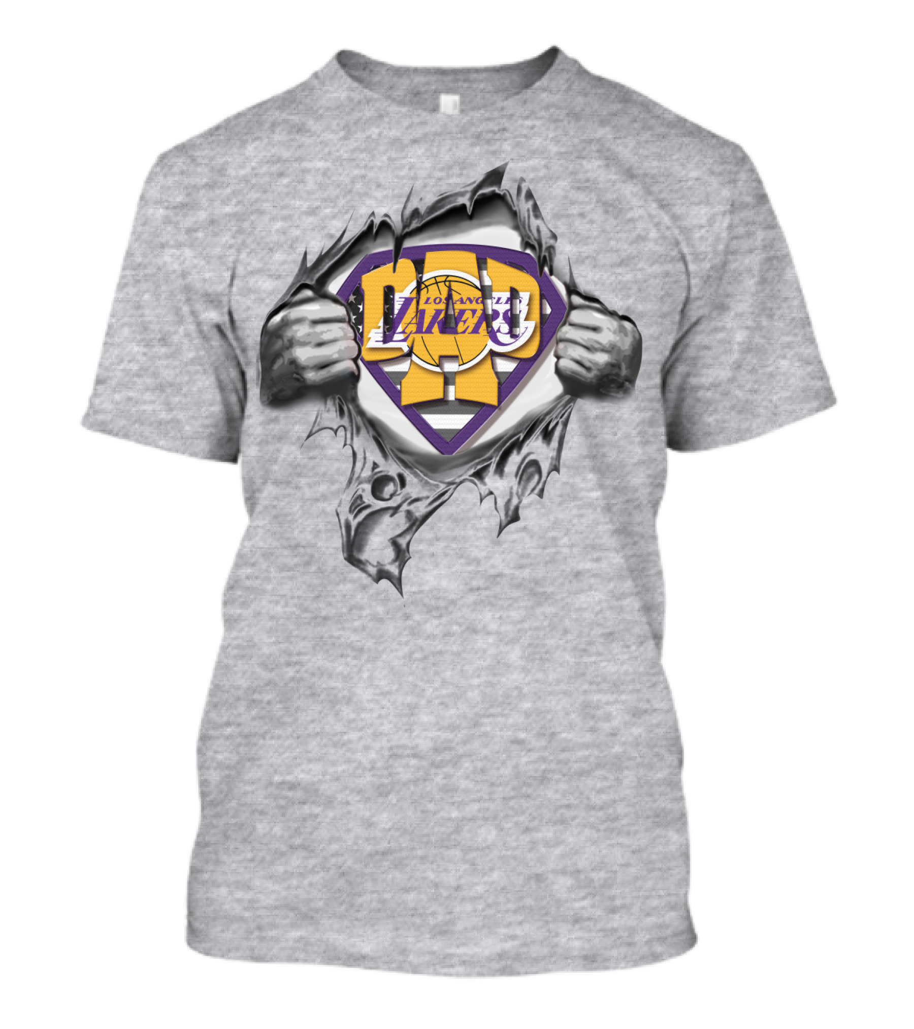SUPERDAD Los Angeles Lakers Emblem With Heroic Shield T-Shirt