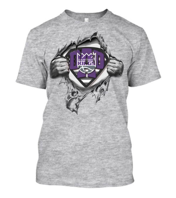 SUPERDAD Sacramento Kings Logo Superman Emblem T-Shirt