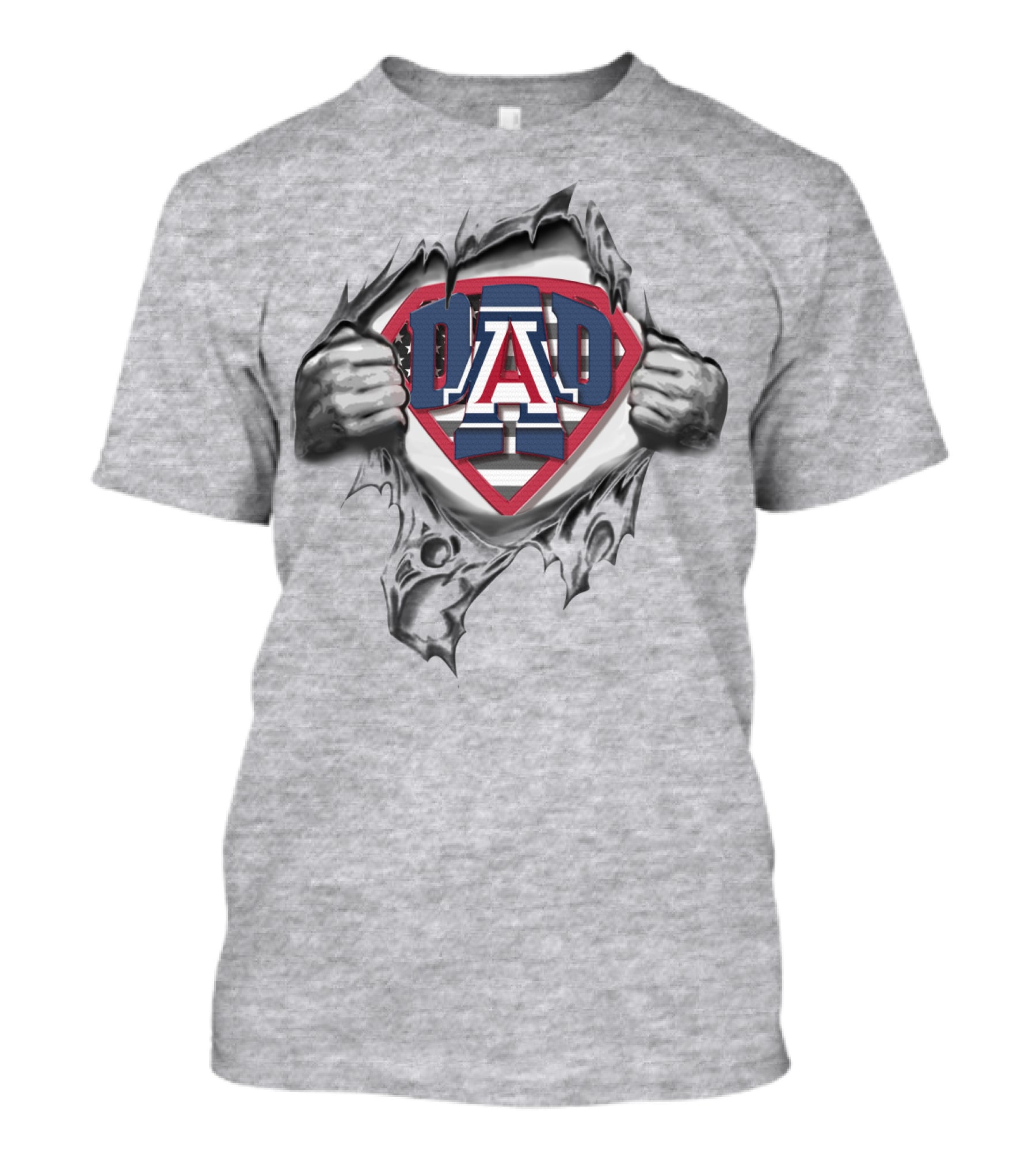 SUPERDAD ARIZONA WILDCATS LOGO SHIELD TORN TEXTURE T-Shirt