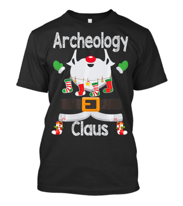 Archeology Claus Santa Christmas Stockings And Belt T-Shirt