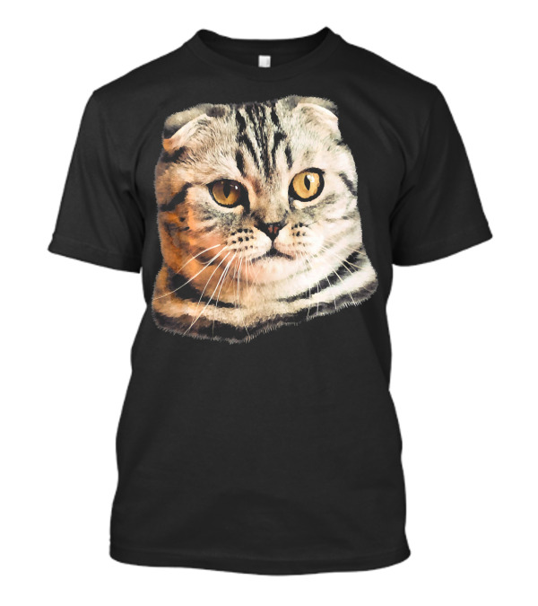 Scottish Fold Cat Face T-Shirt