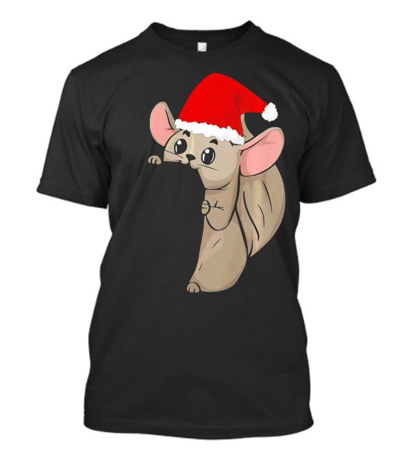 Funny Chinchilla In Santa Christmas Hat Animal T-Shirt