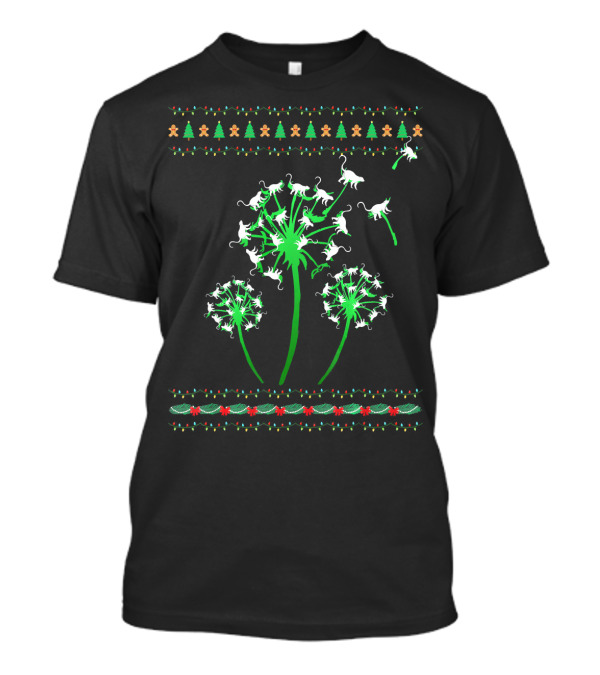 Lemur Dandelion Flower Floral Ugly Christmas T-Shirt