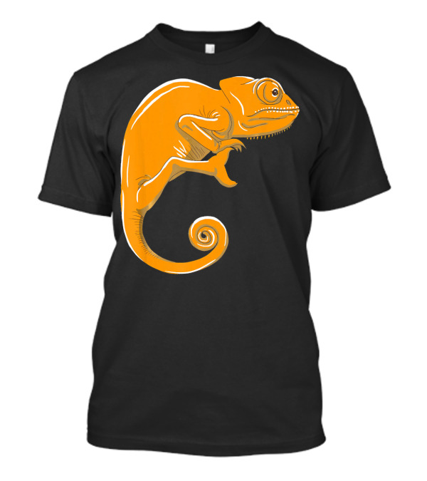 Orange Chameleon Cute Camouflage Lizard Premium Quality T-Shirt